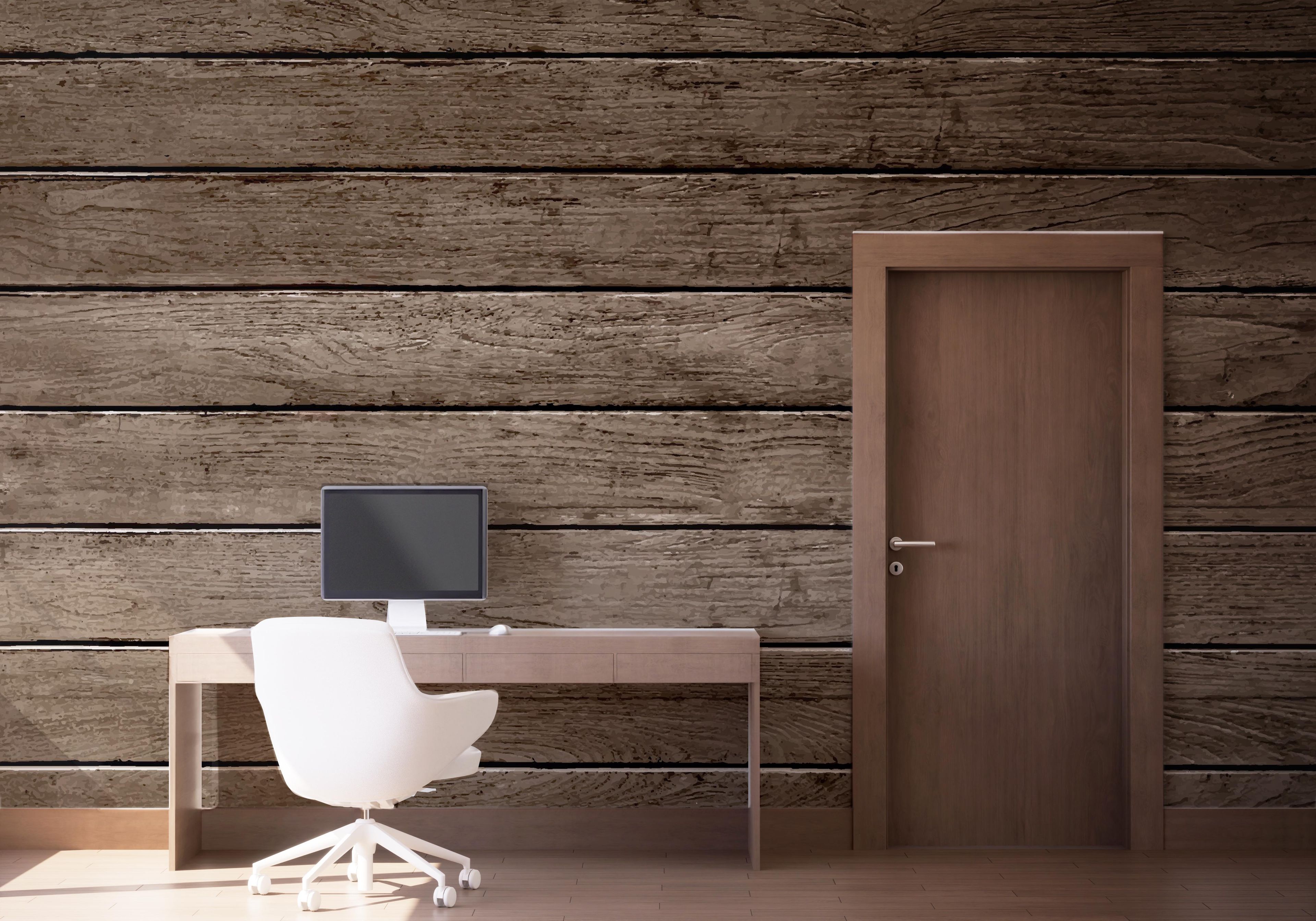 Brown Wooden Wall mockup 1