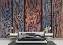 Colorful Wood Wall mockup 3