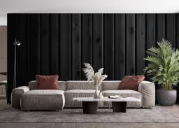 Black Wood Wall mockup 4