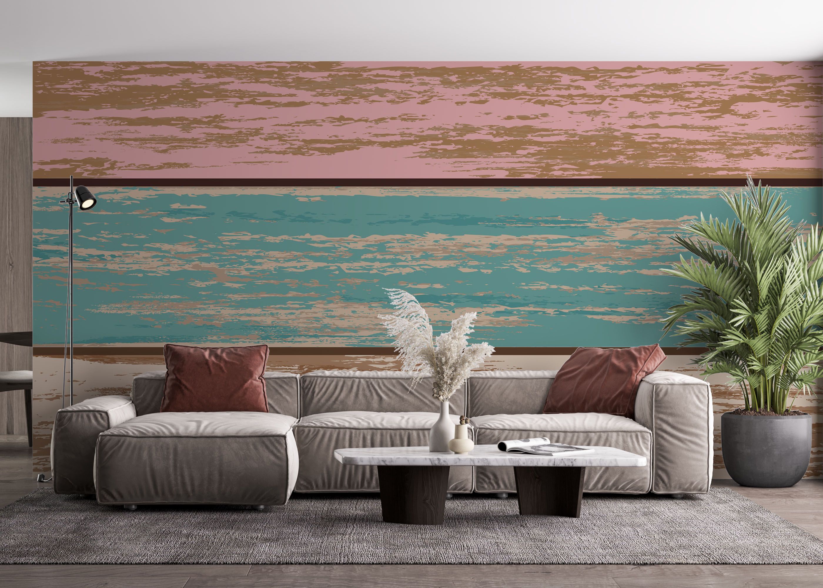 Pink Blue Wood mockup 4