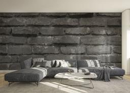 Dark Grey Stone Wall mockup 0