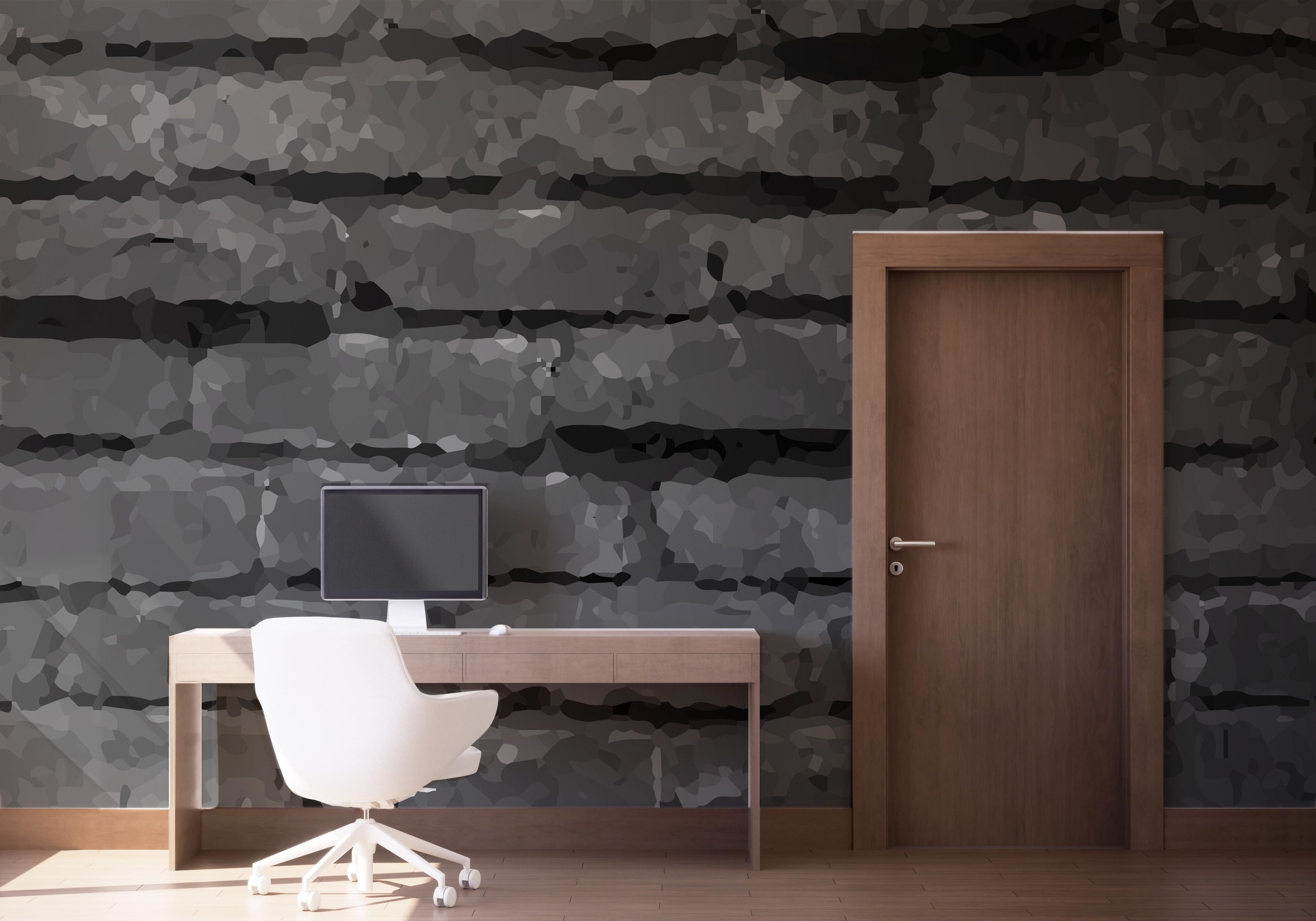 Dark Grey Stone Wall mockup 1