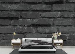 Dark Grey Stone Wall mockup 3