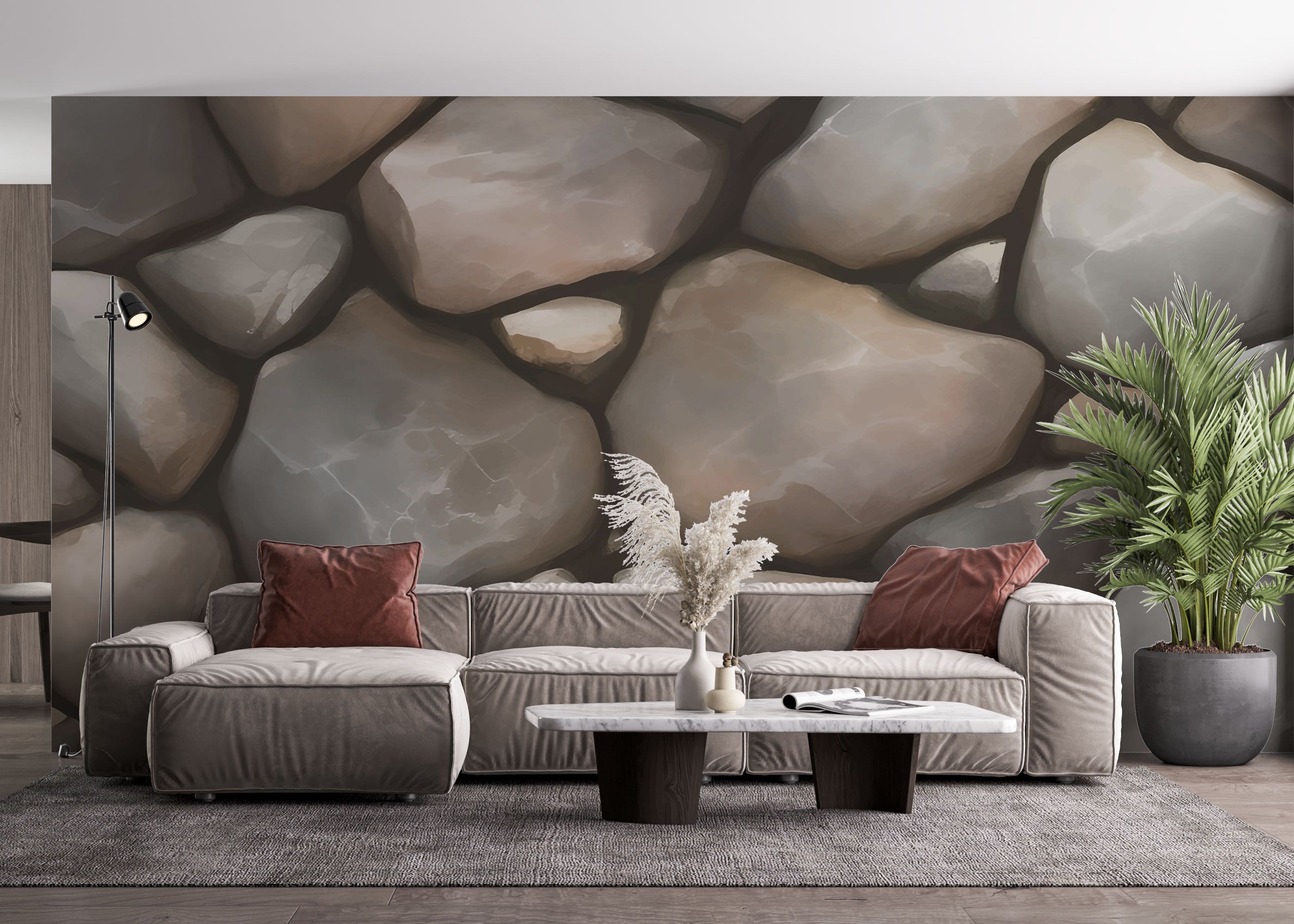 Big Rocks Wall mockup 4