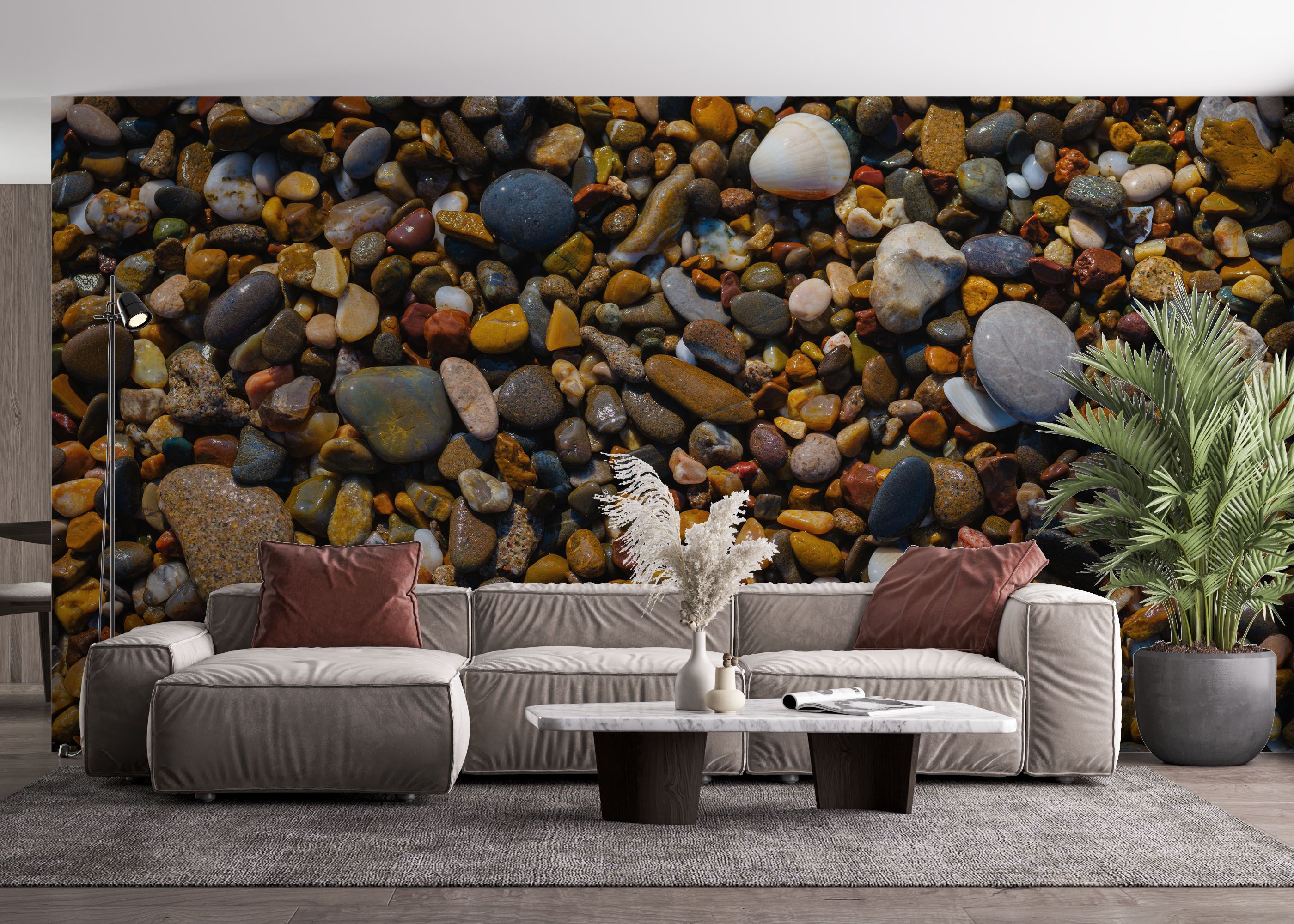 Colored Pebbles Beach mockup 4