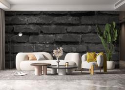 Dark Grey Stone Wall mockup 6