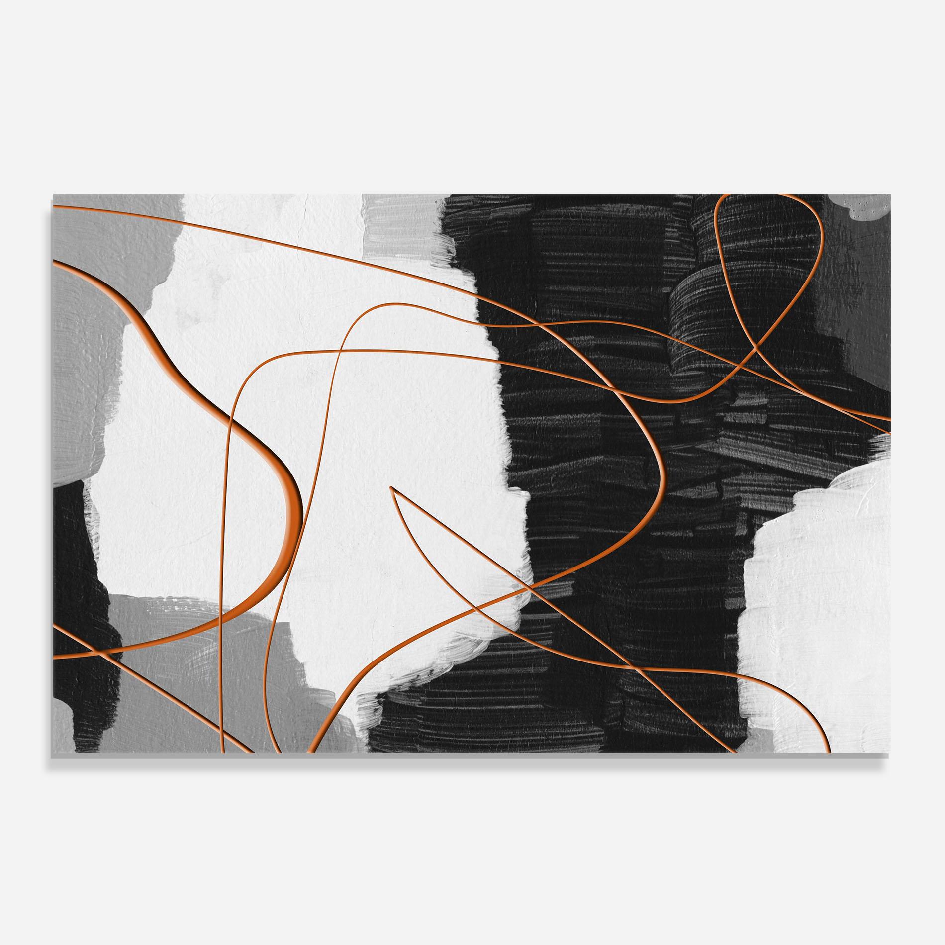 Стъклен панел за кухня Abstract Ink Painting mockup 0