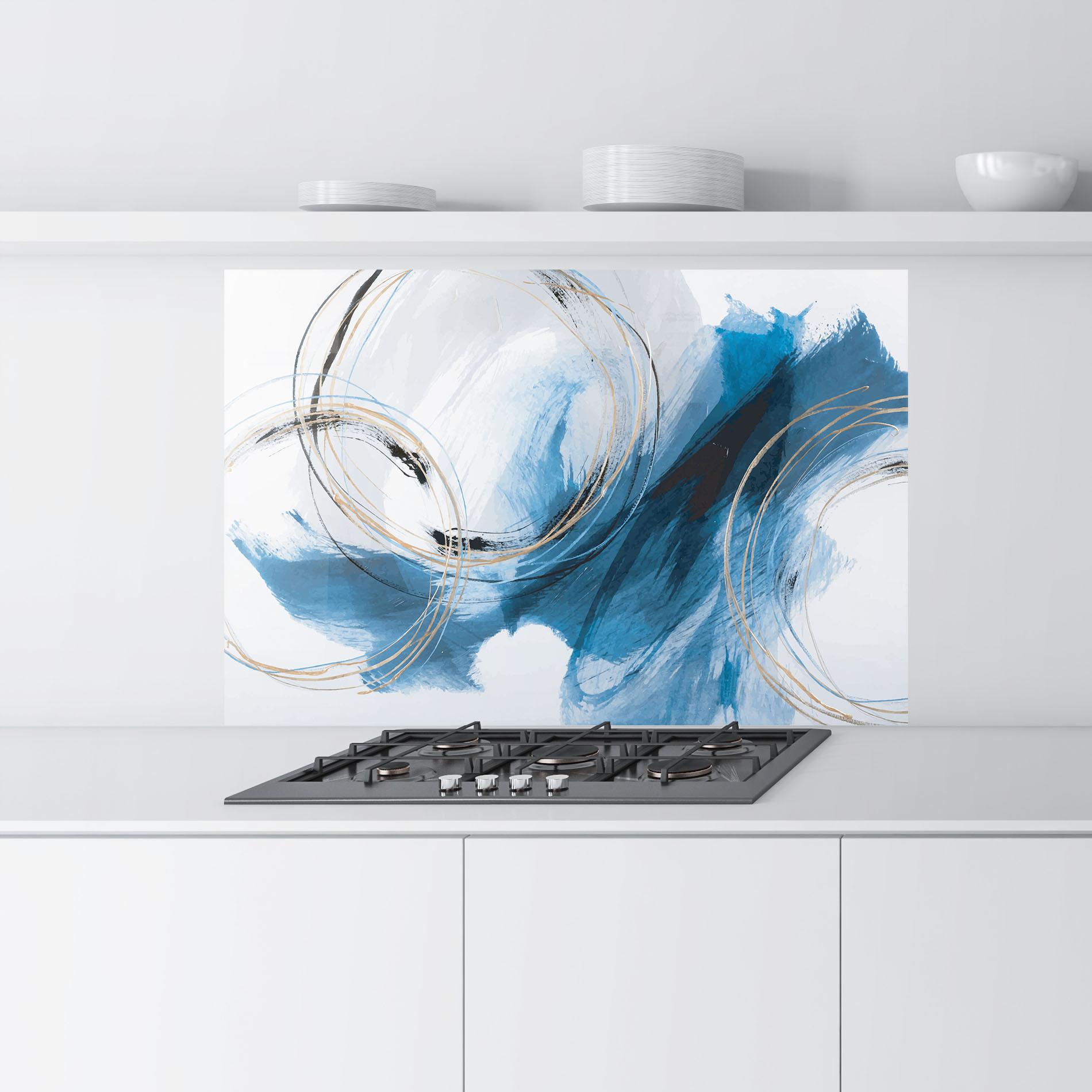 Стъклен панел за кухня Beautiful Abstract Painting mockup 9