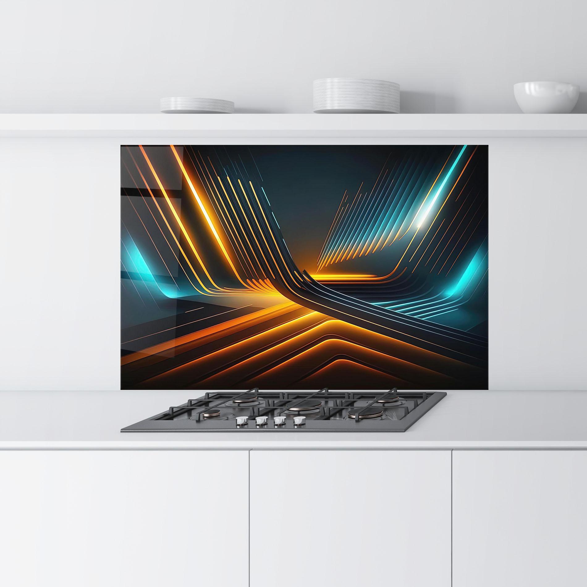 Стъклен панел за кухня Futuristic Background mockup 9