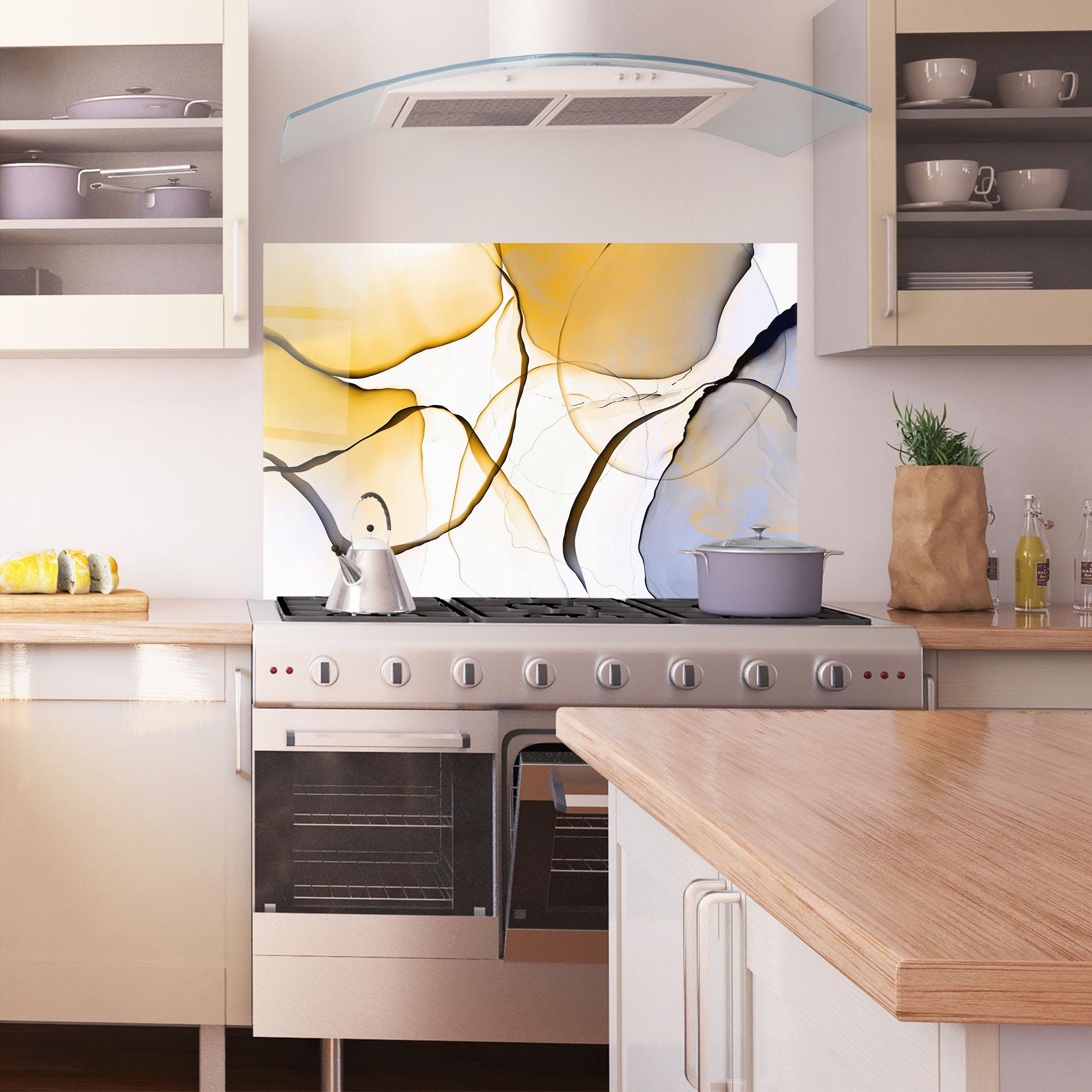 Стъклен панел за кухня Abstract Alcohol Ink mockup 1