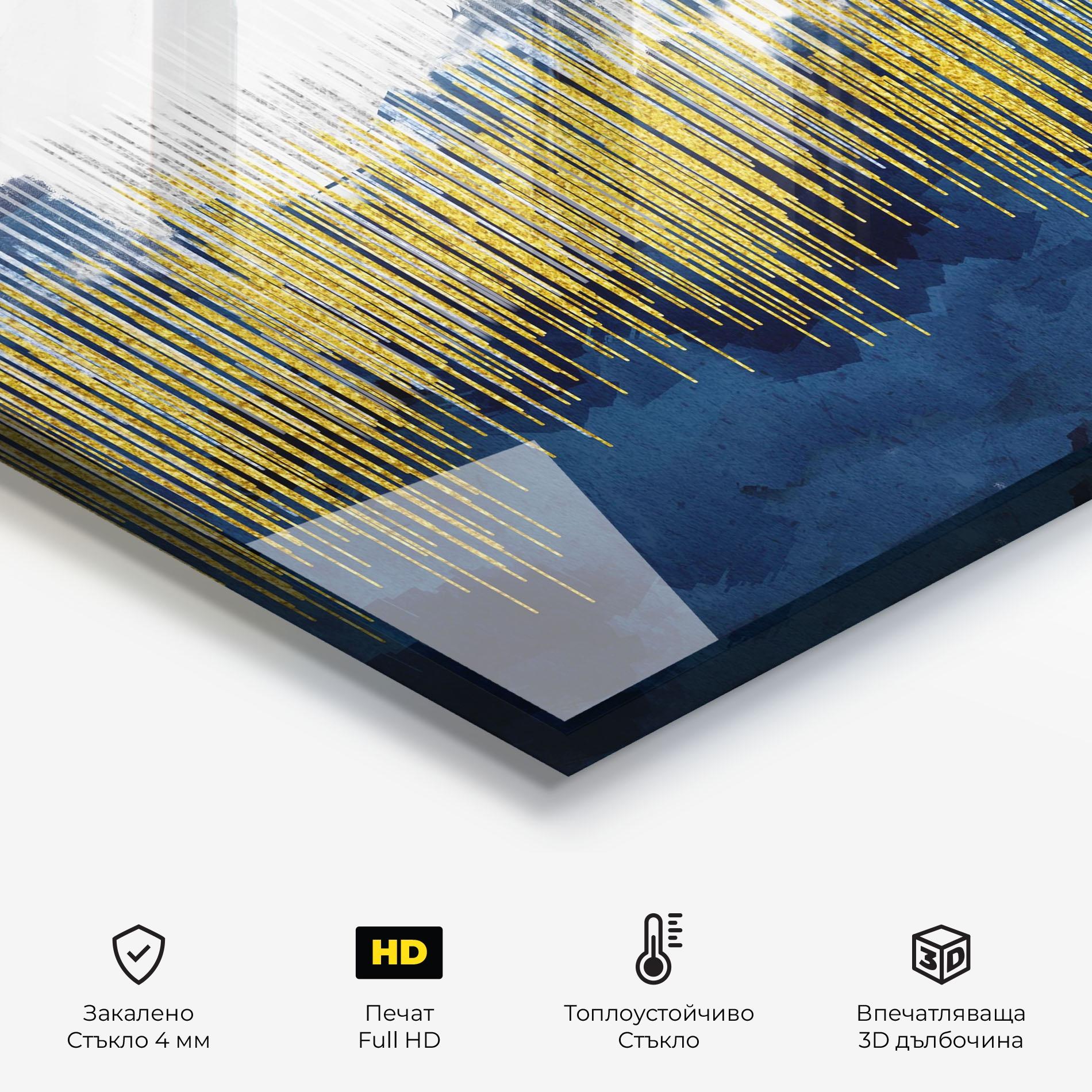 Стъклен панел за кухня Abstract Marble Art mockup 2