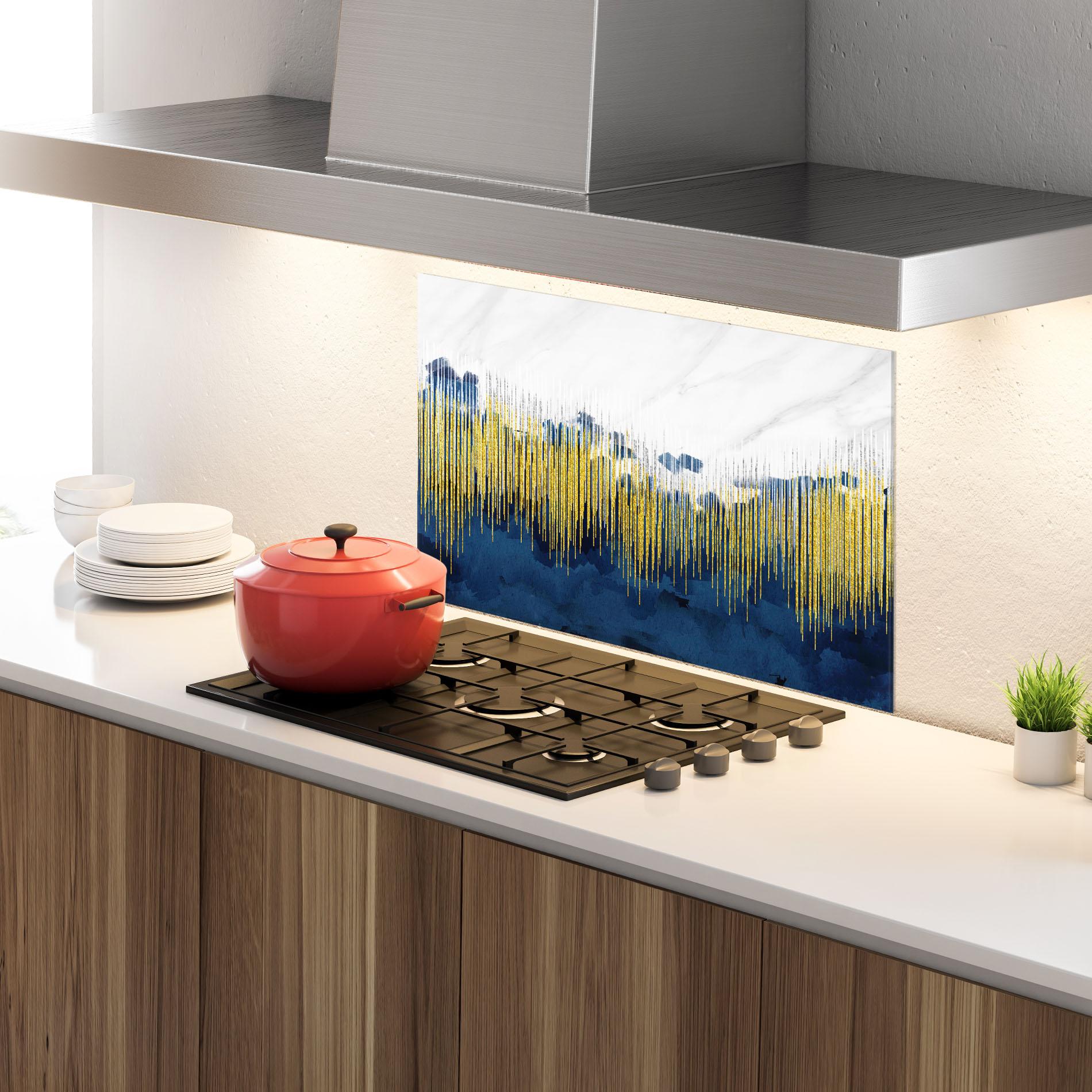 Стъклен панел за кухня Abstract Marble Art mockup 4