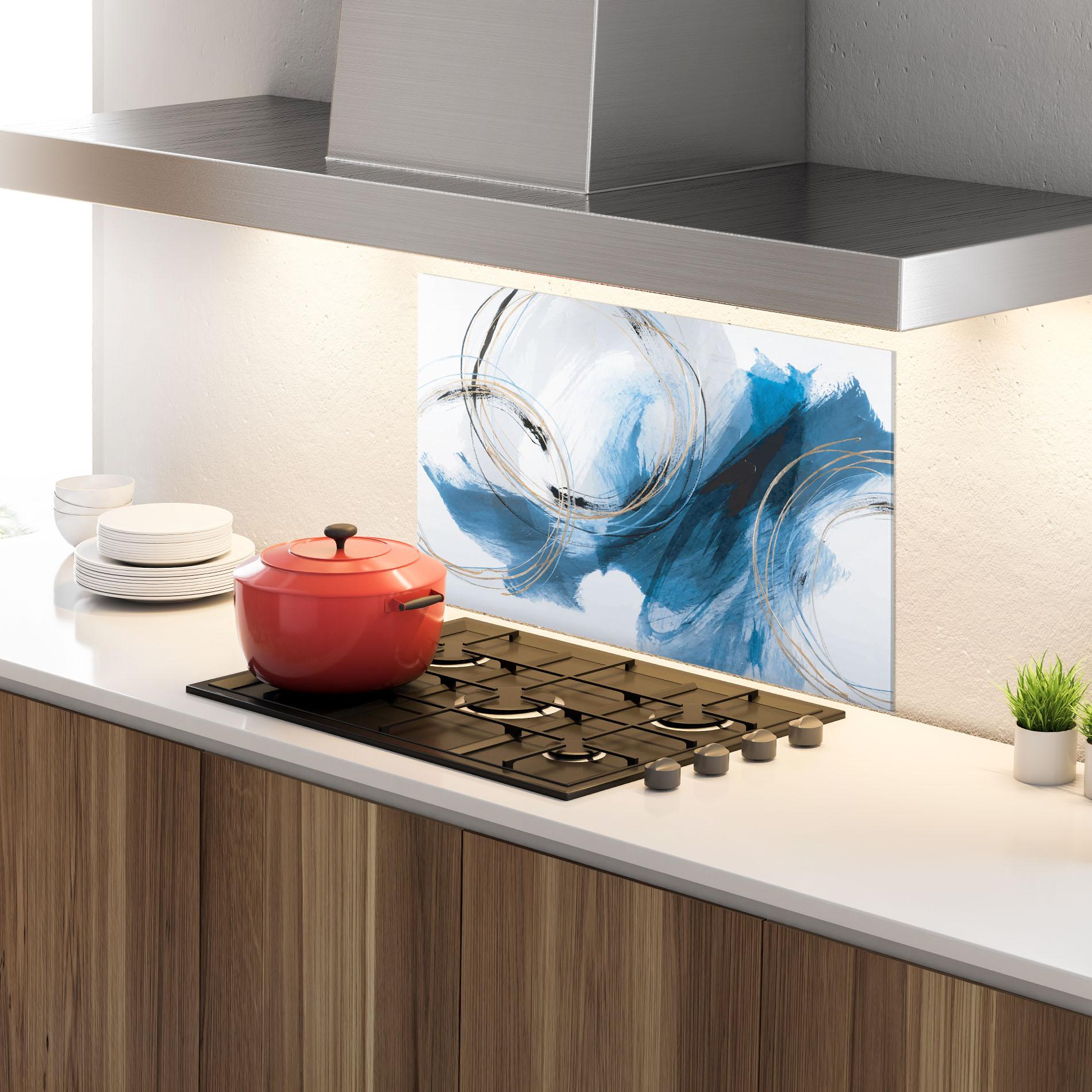 Стъклен панел за кухня Beautiful Abstract Painting mockup 4