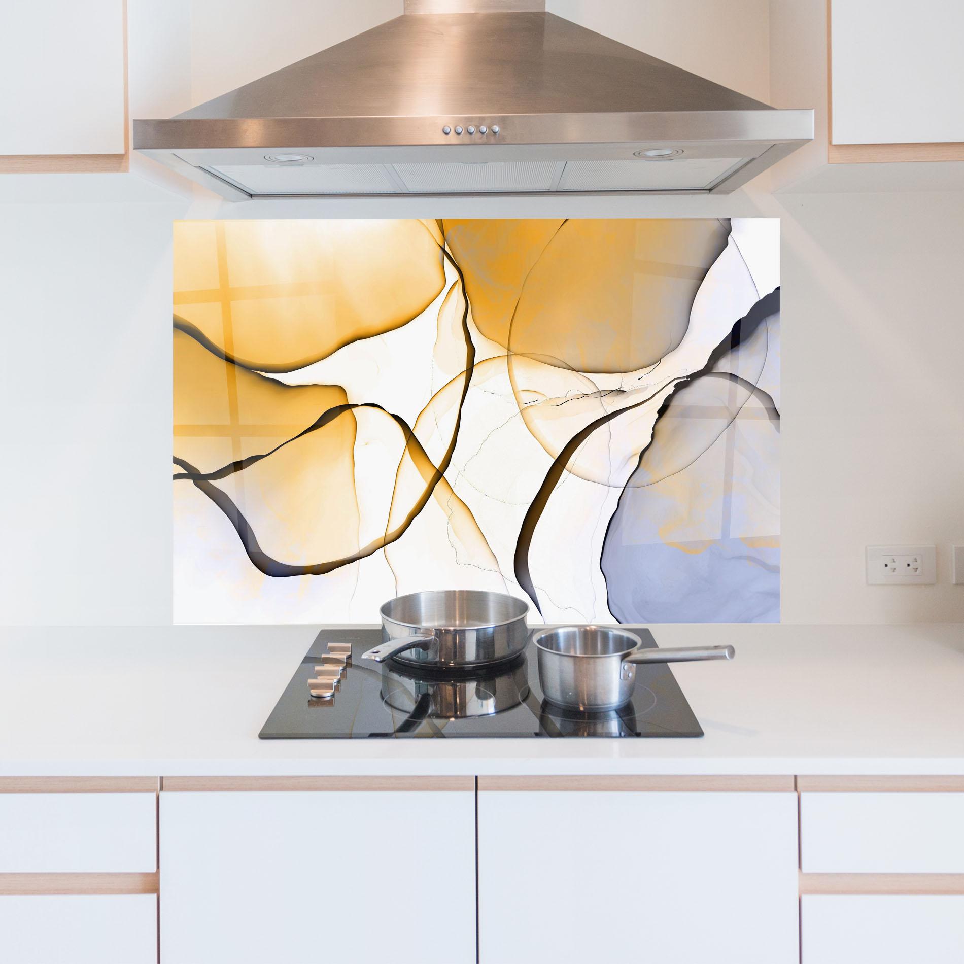 Стъклен панел за кухня Abstract Alcohol Ink mockup 5