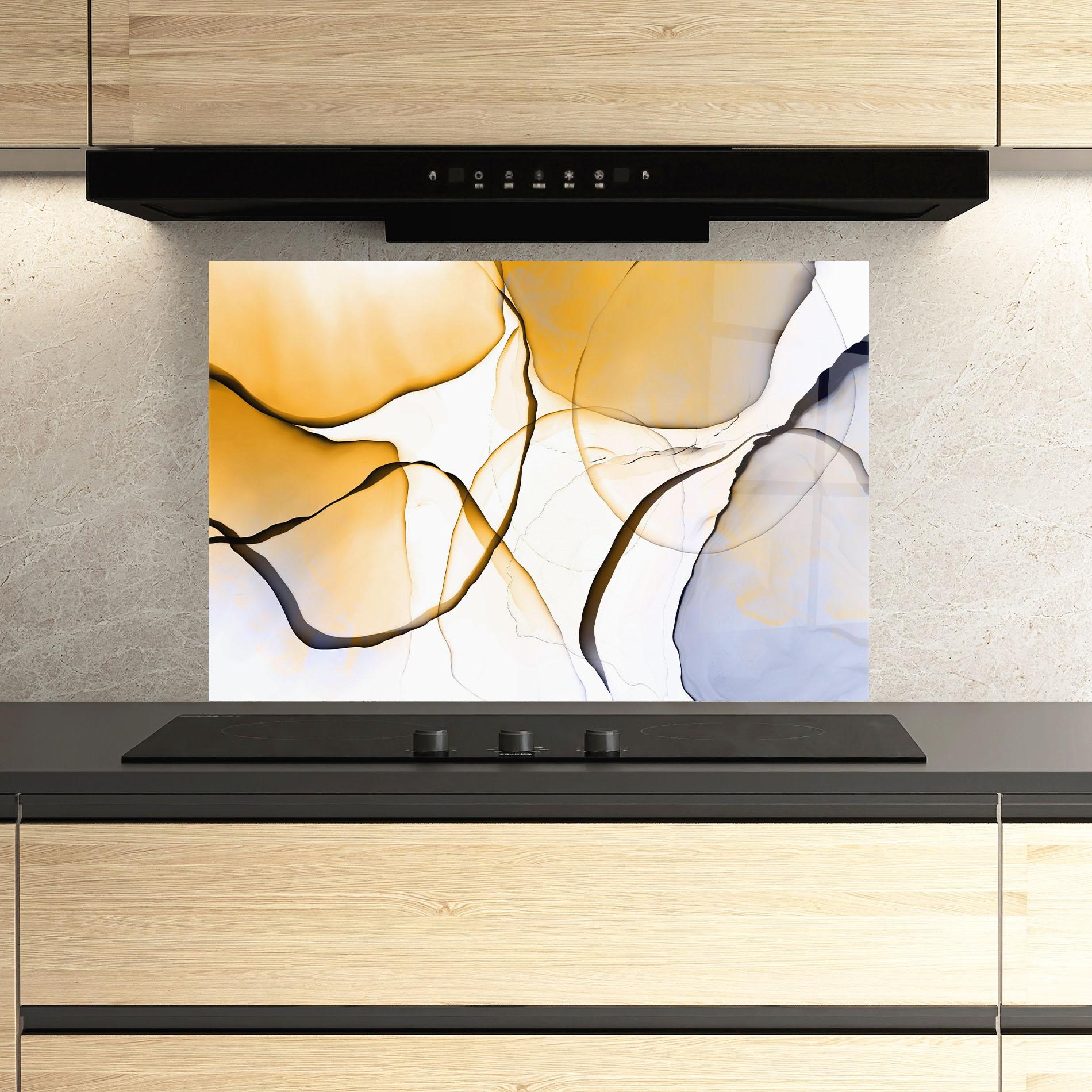 Стъклен панел за кухня Abstract Alcohol Ink mockup 3