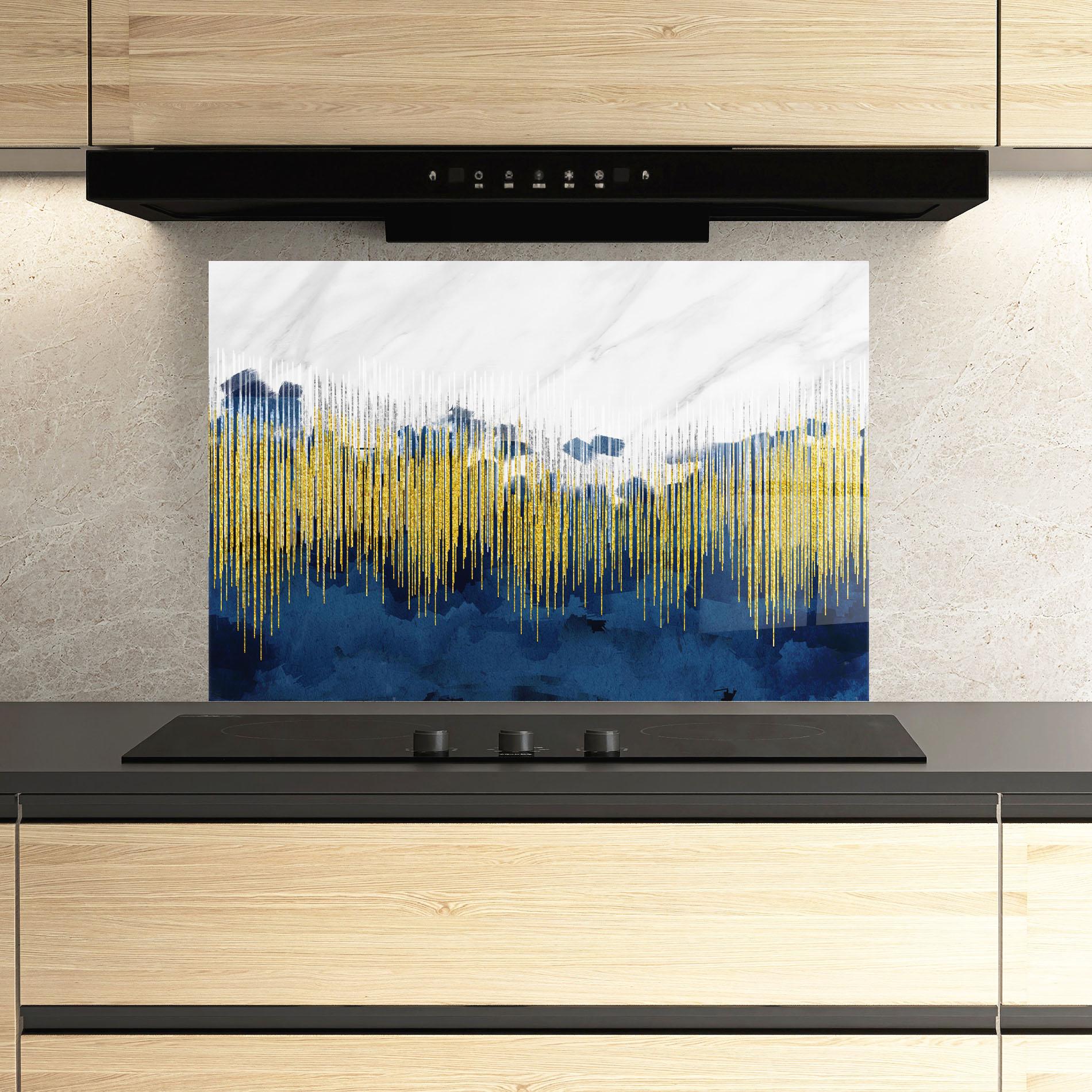 Стъклен панел за кухня Abstract Marble Art mockup 3