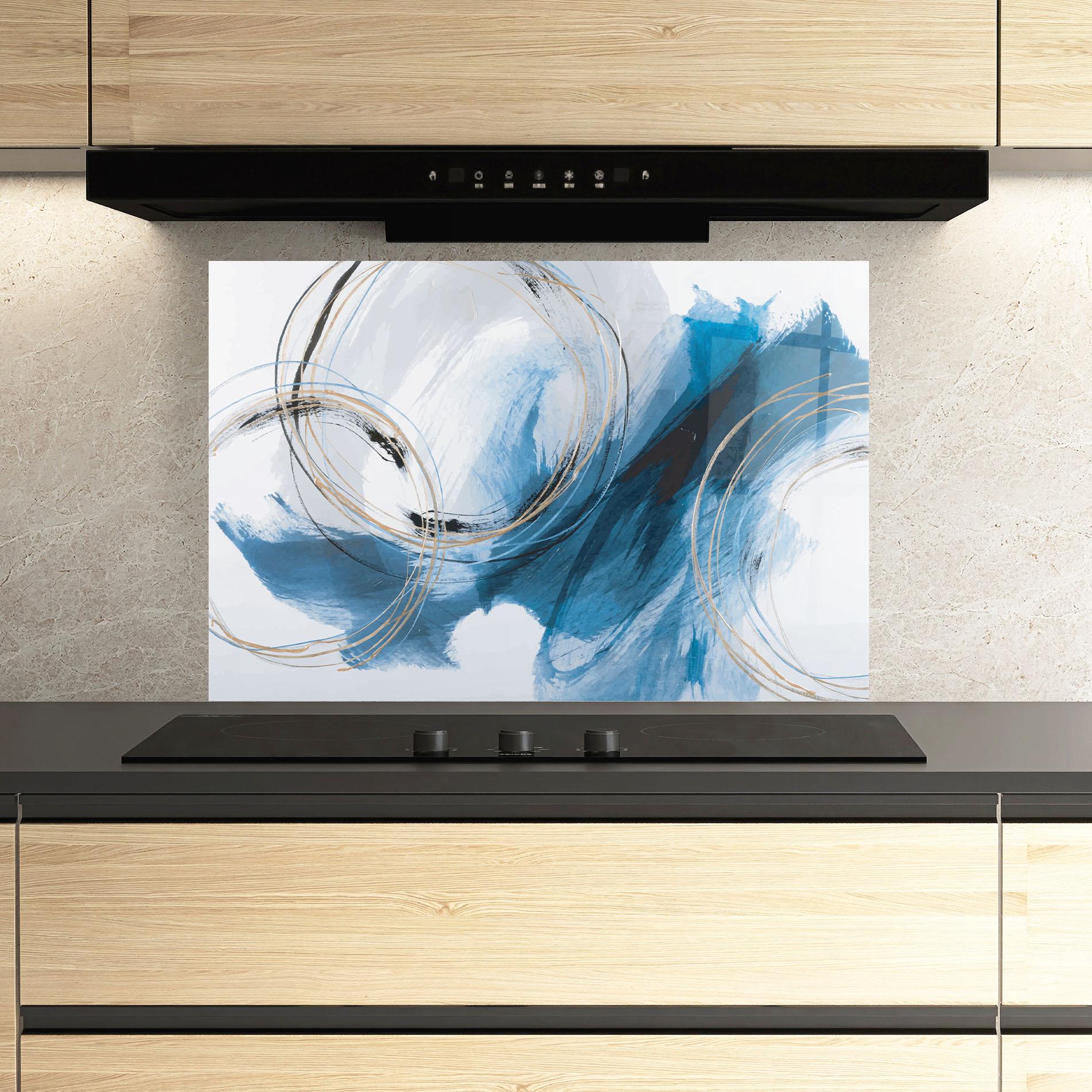 Стъклен панел за кухня Beautiful Abstract Painting mockup 3