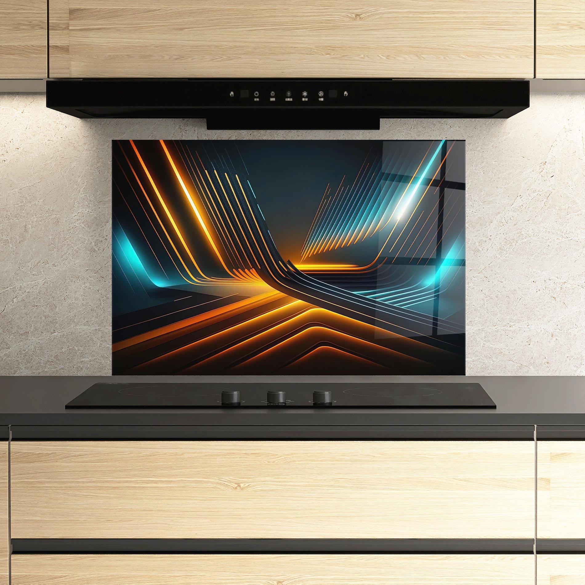 Стъклен панел за кухня Futuristic Background mockup 3