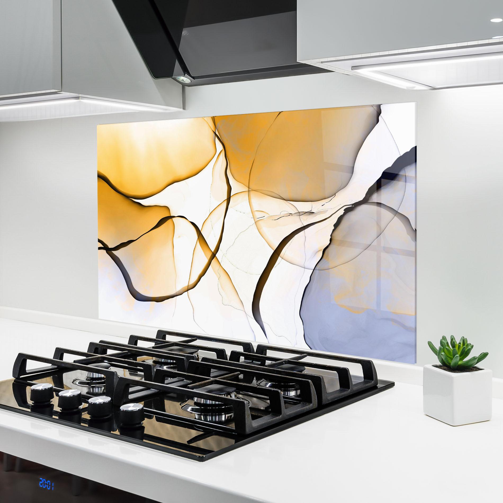 Стъклен панел за кухня Abstract Alcohol Ink mockup 6