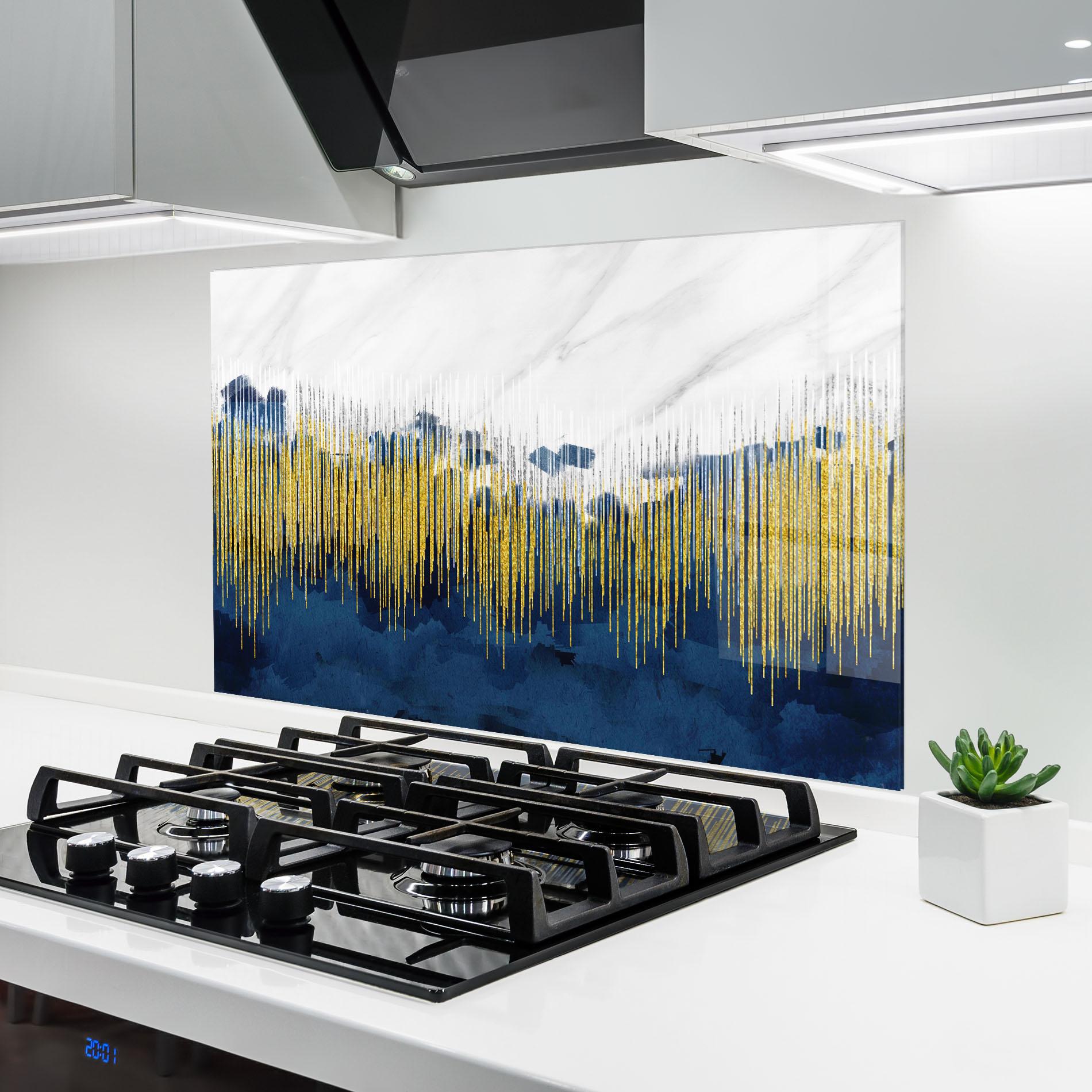 Стъклен панел за кухня Abstract Marble Art mockup 6