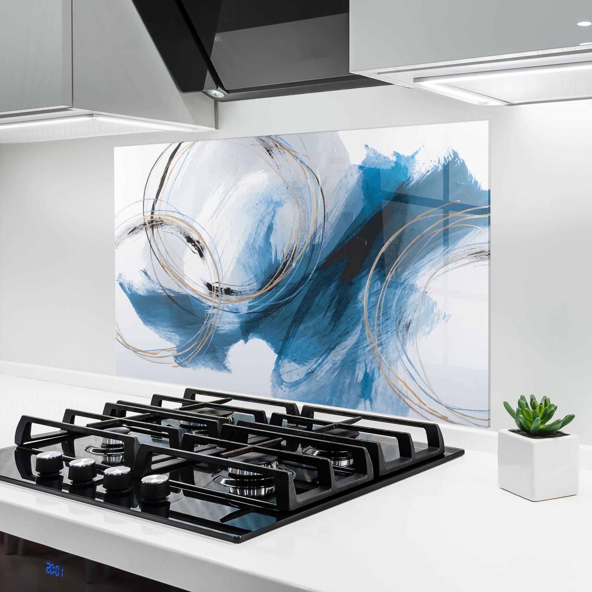 Стъклен панел за кухня Beautiful Abstract Painting mockup 6