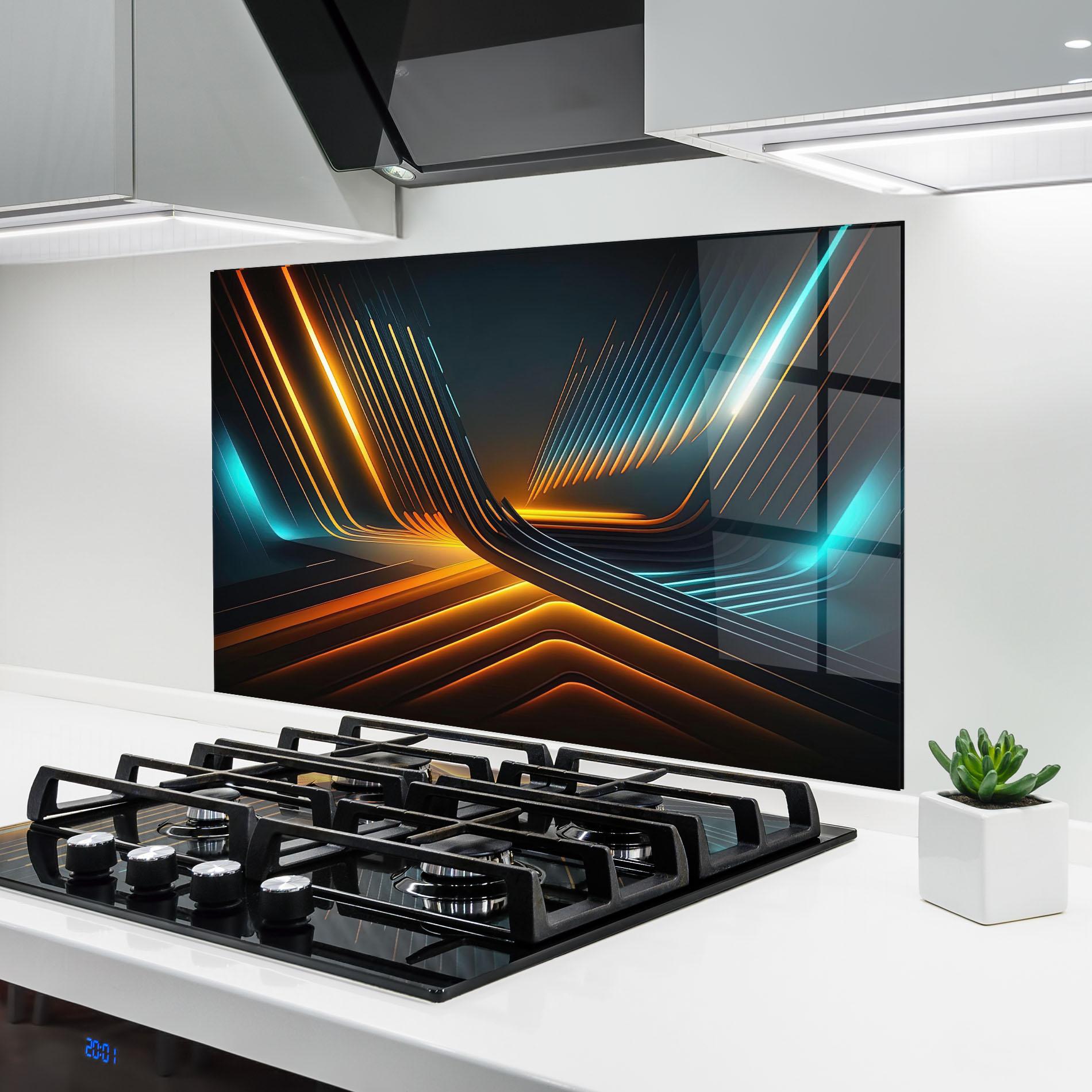Стъклен панел за кухня Futuristic Background mockup 6
