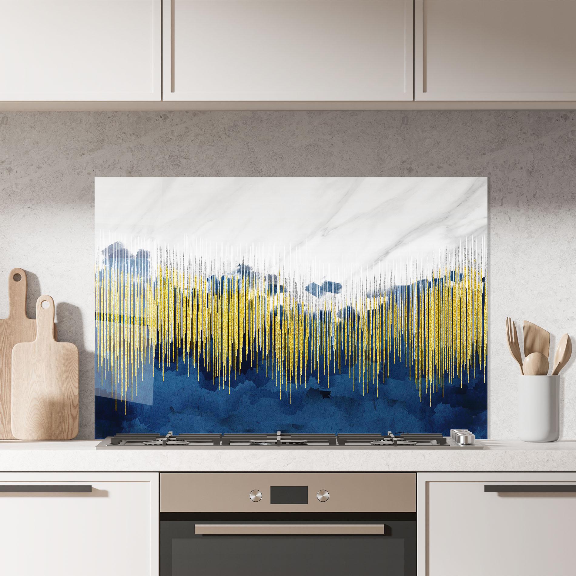 Стъклен панел за кухня Abstract Marble Art mockup 7