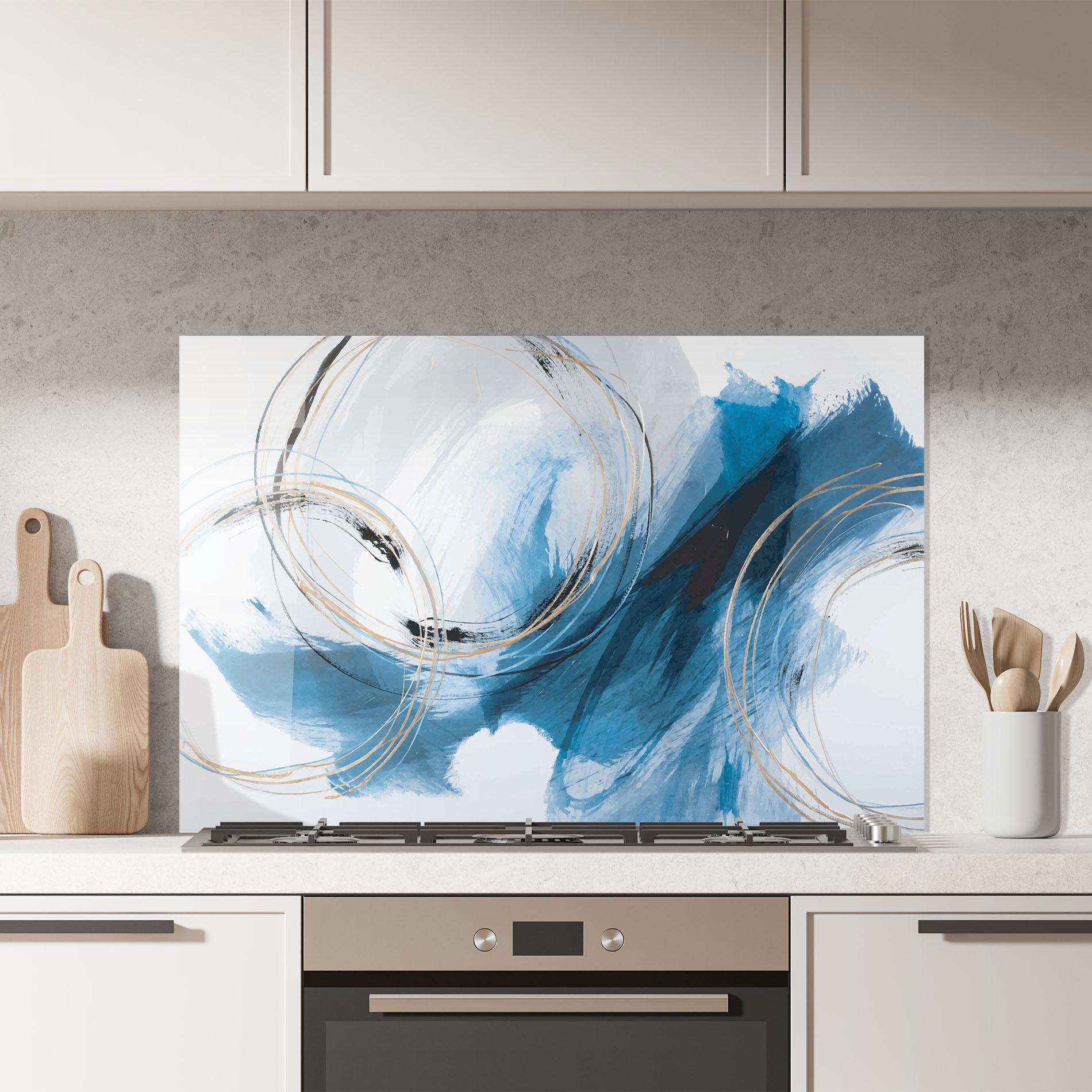 Стъклен панел за кухня Beautiful Abstract Painting mockup 7