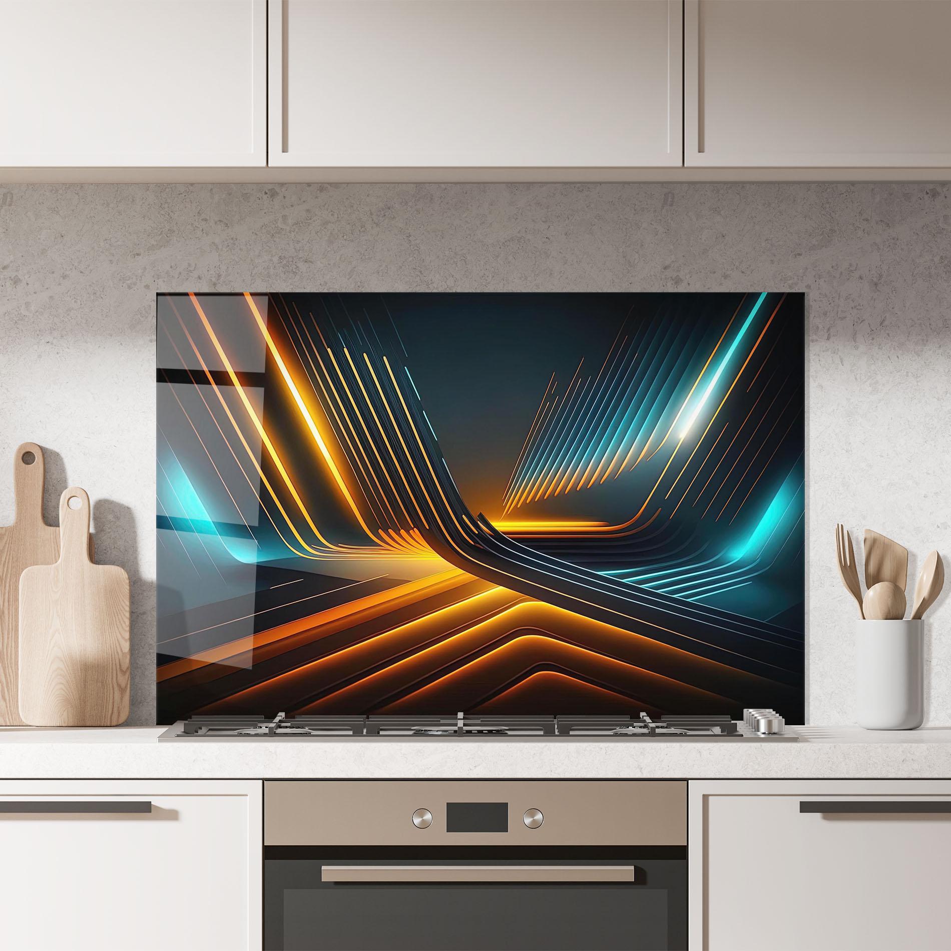 Стъклен панел за кухня Futuristic Background mockup 7