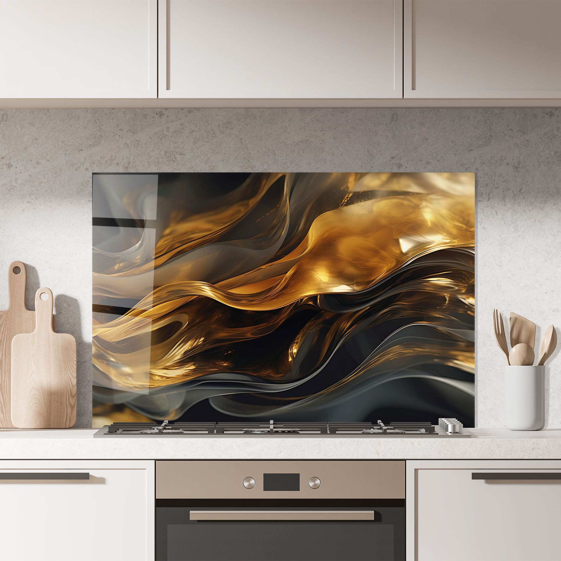 Gold With Black Wave mockup 7