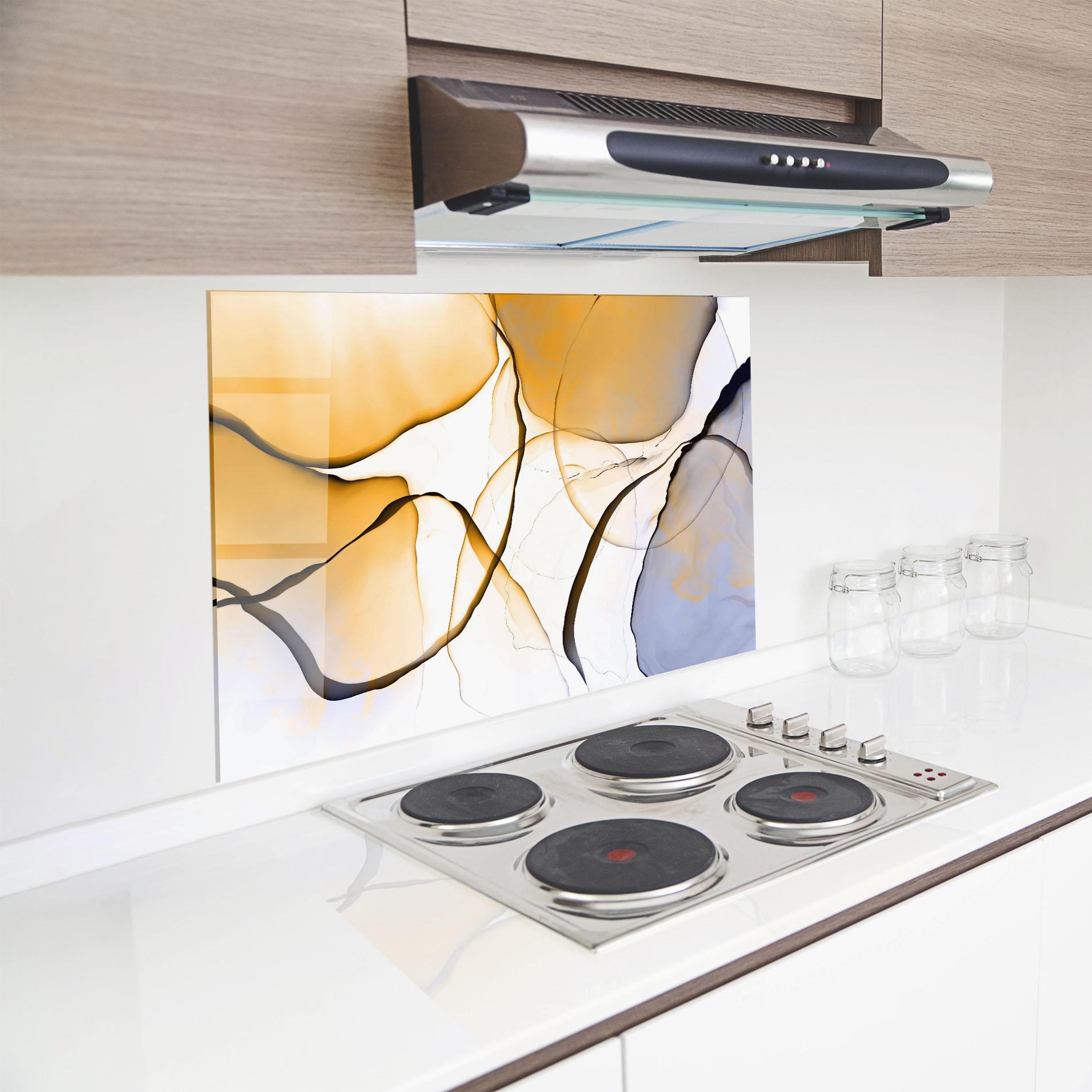 Стъклен панел за кухня Abstract Alcohol Ink mockup 8