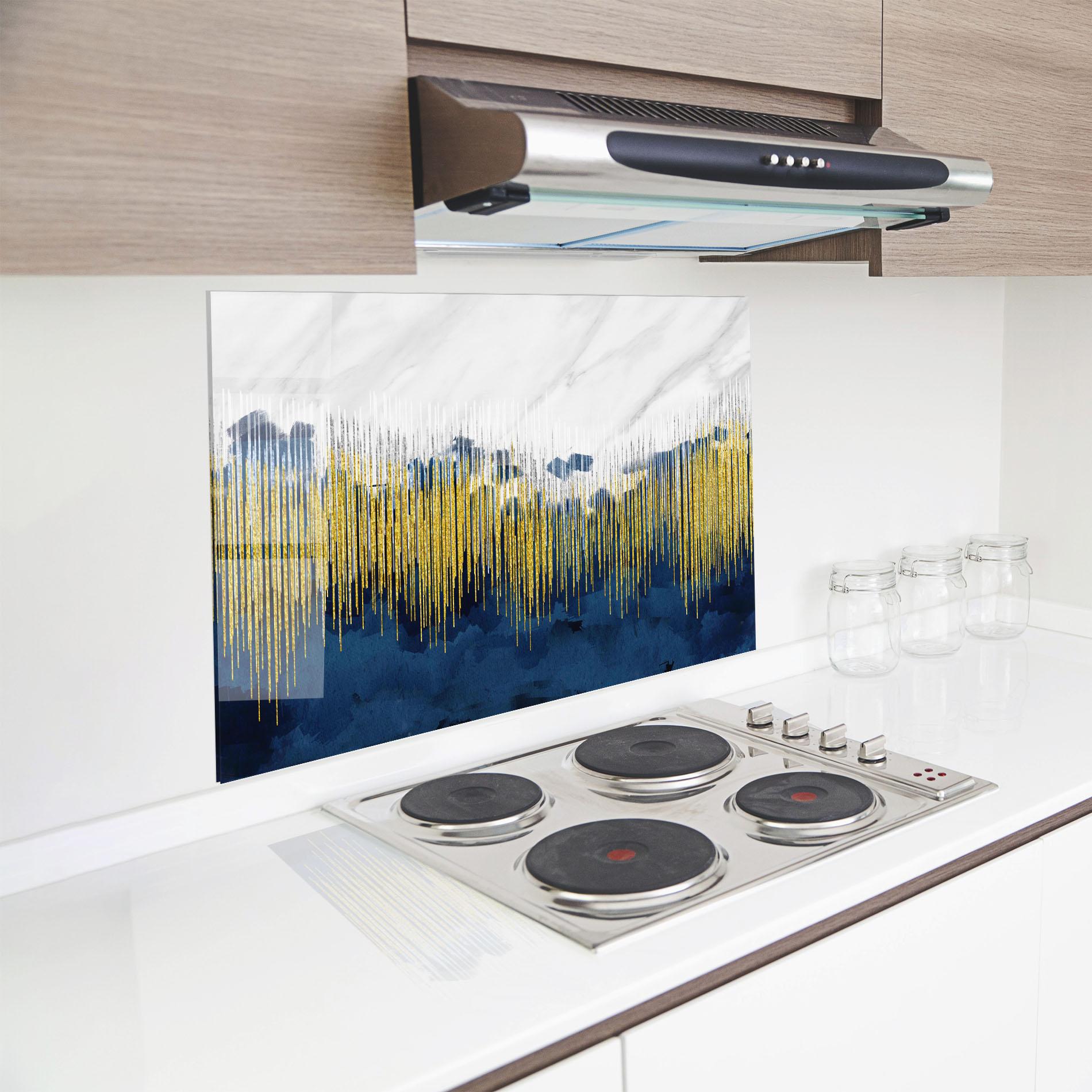 Стъклен панел за кухня Abstract Marble Art mockup 8