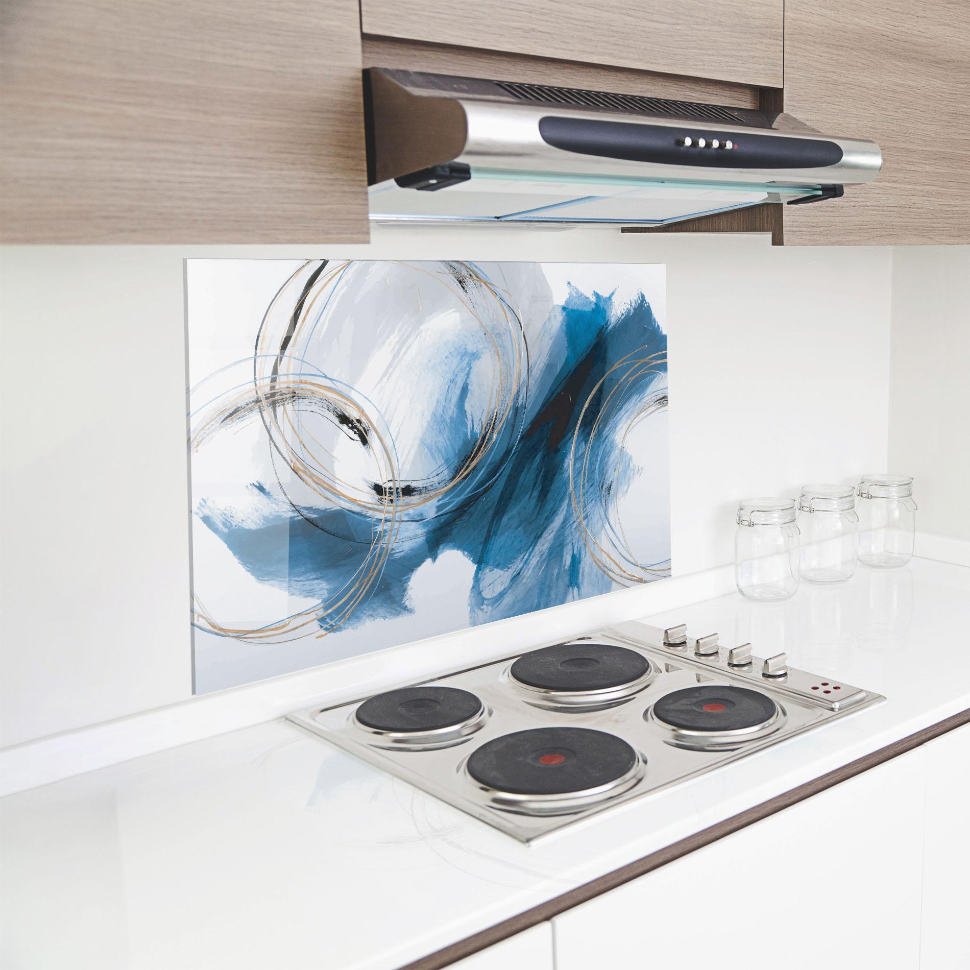 Стъклен панел за кухня Beautiful Abstract Painting mockup 8
