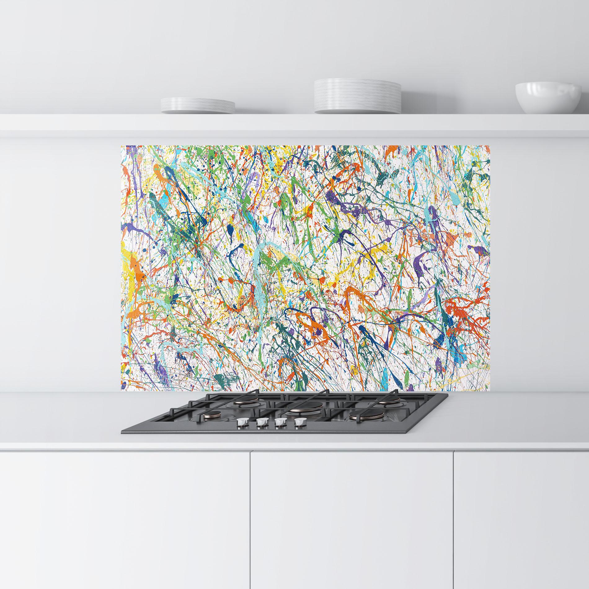 Стъклен панел за кухня Art Explosion mockup 9