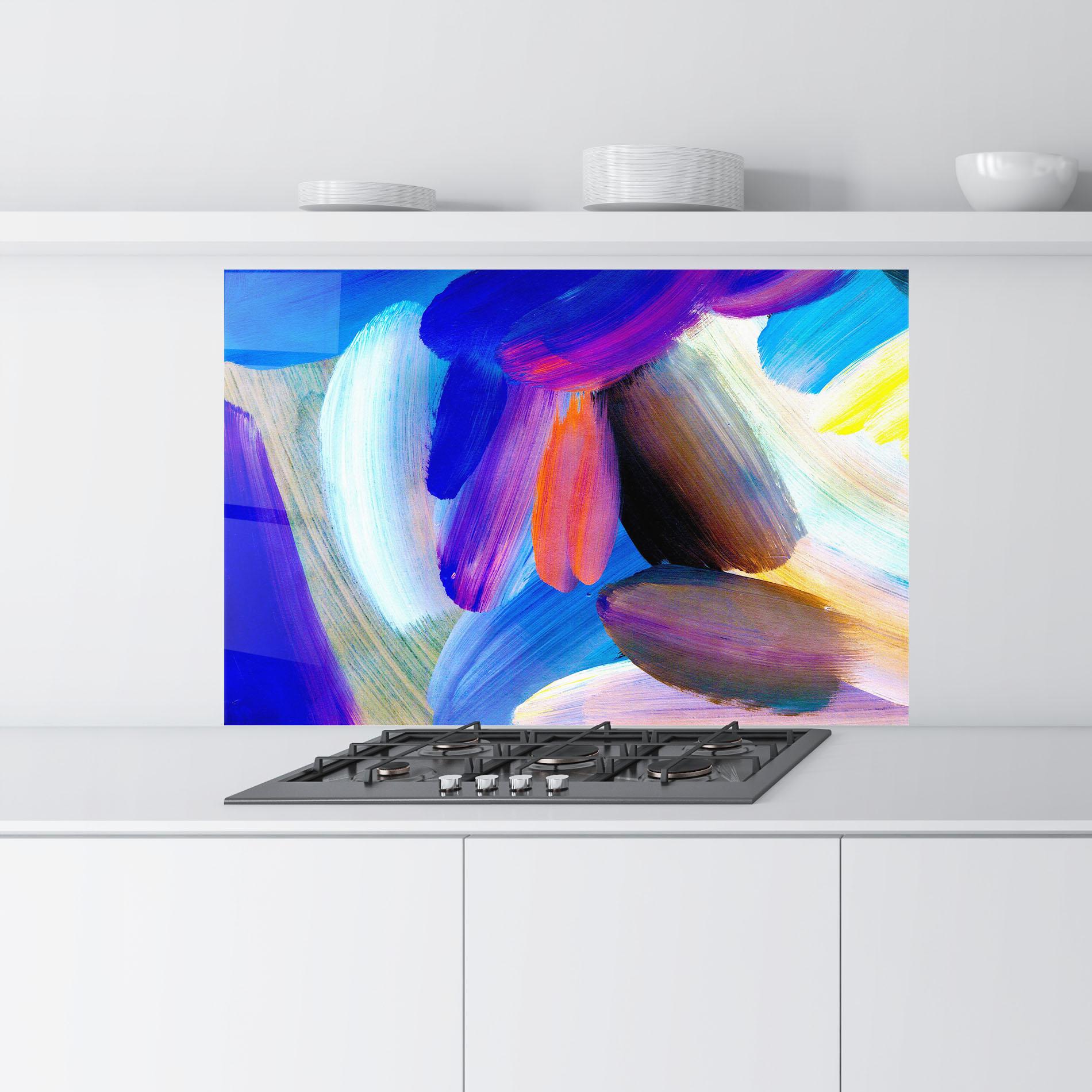 Стъклен панел за кухня Colorful Abstract mockup 9