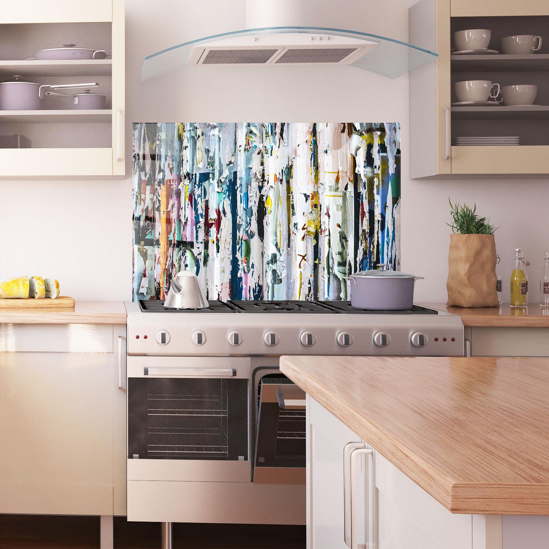 Стъклен панел за кухня Abstract Torn Paper mockup 1