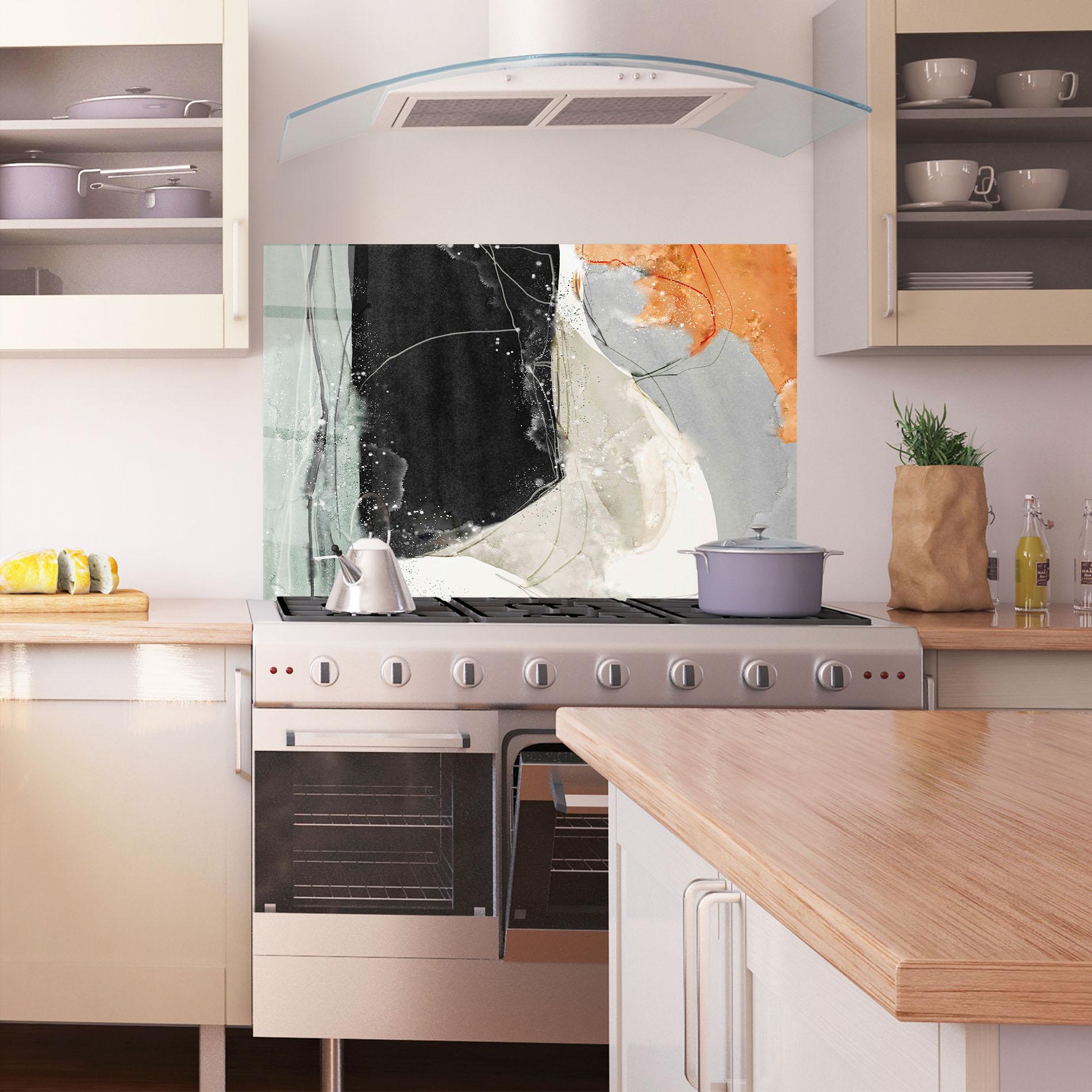 Стъклен панел за кухня Beautiful White Drops mockup 1