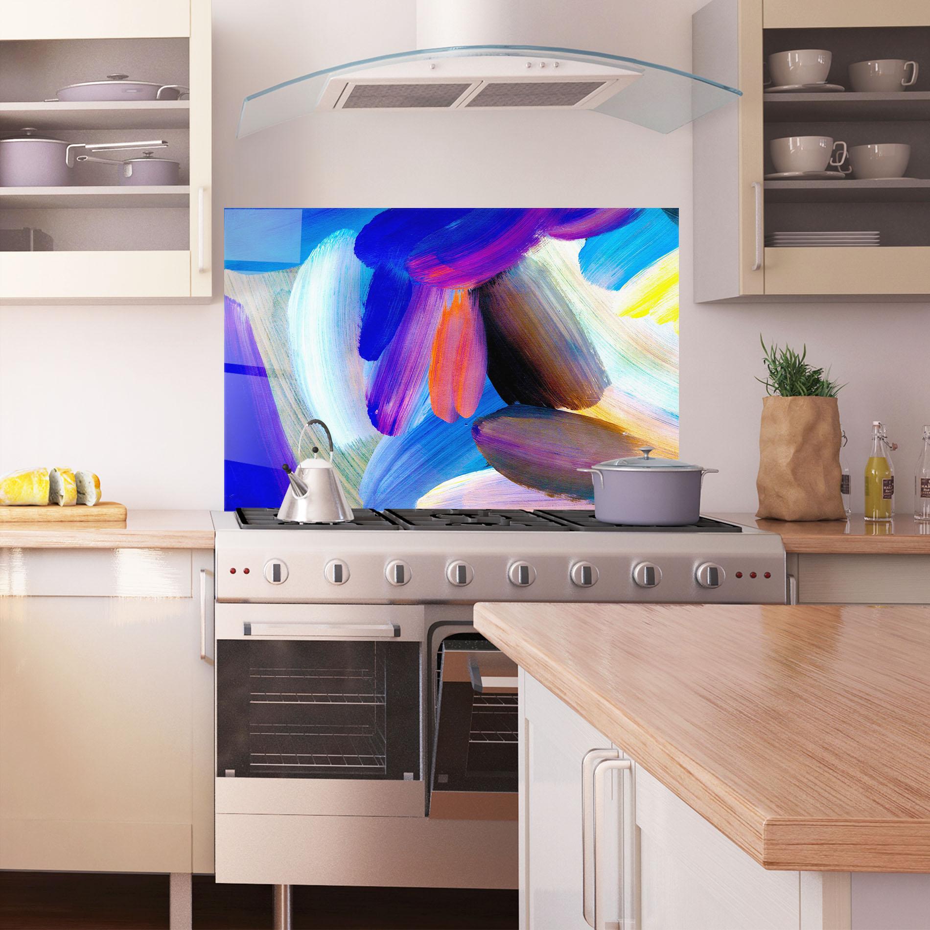 Стъклен панел за кухня Colorful Abstract mockup 1