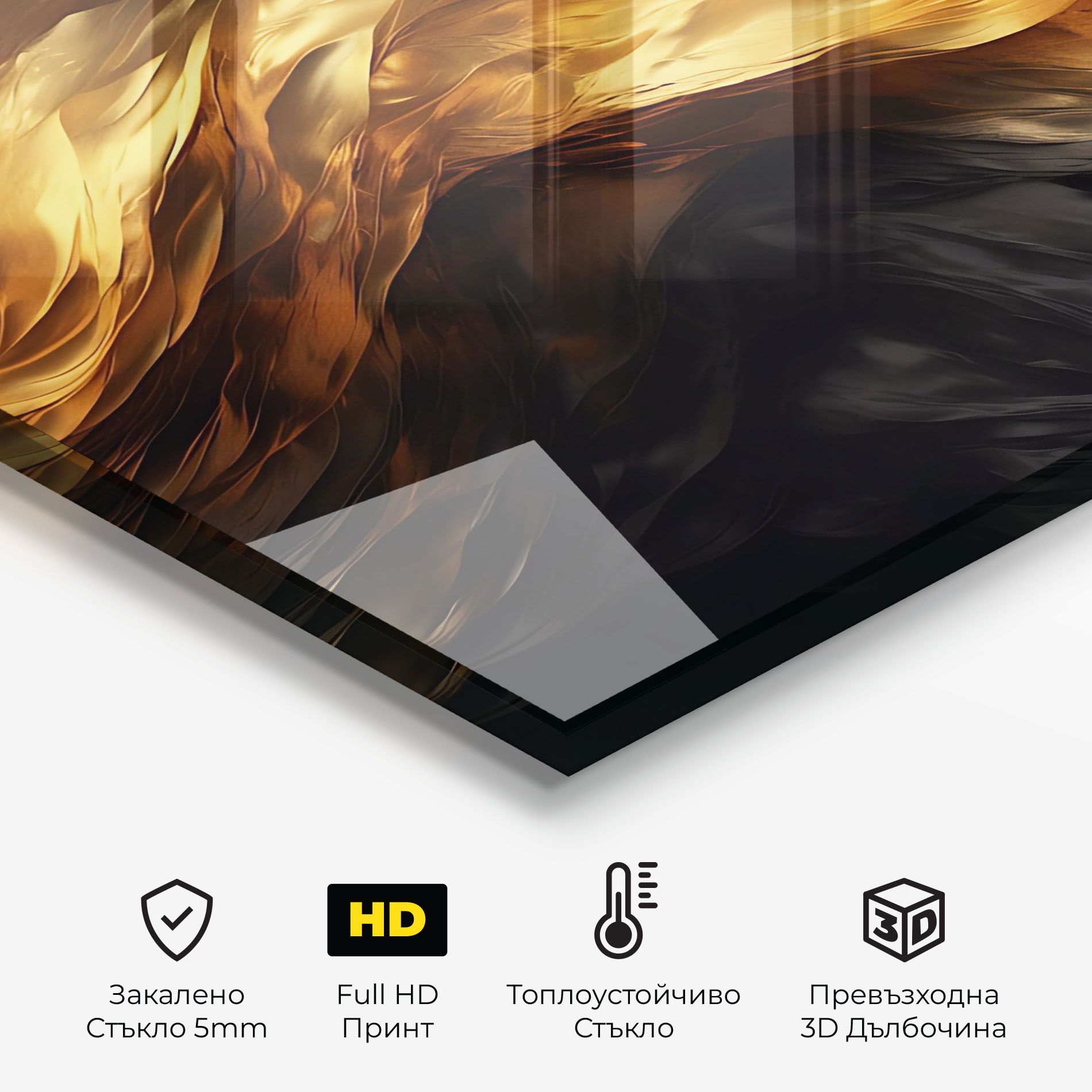 Golden Waves With Black mockup 2