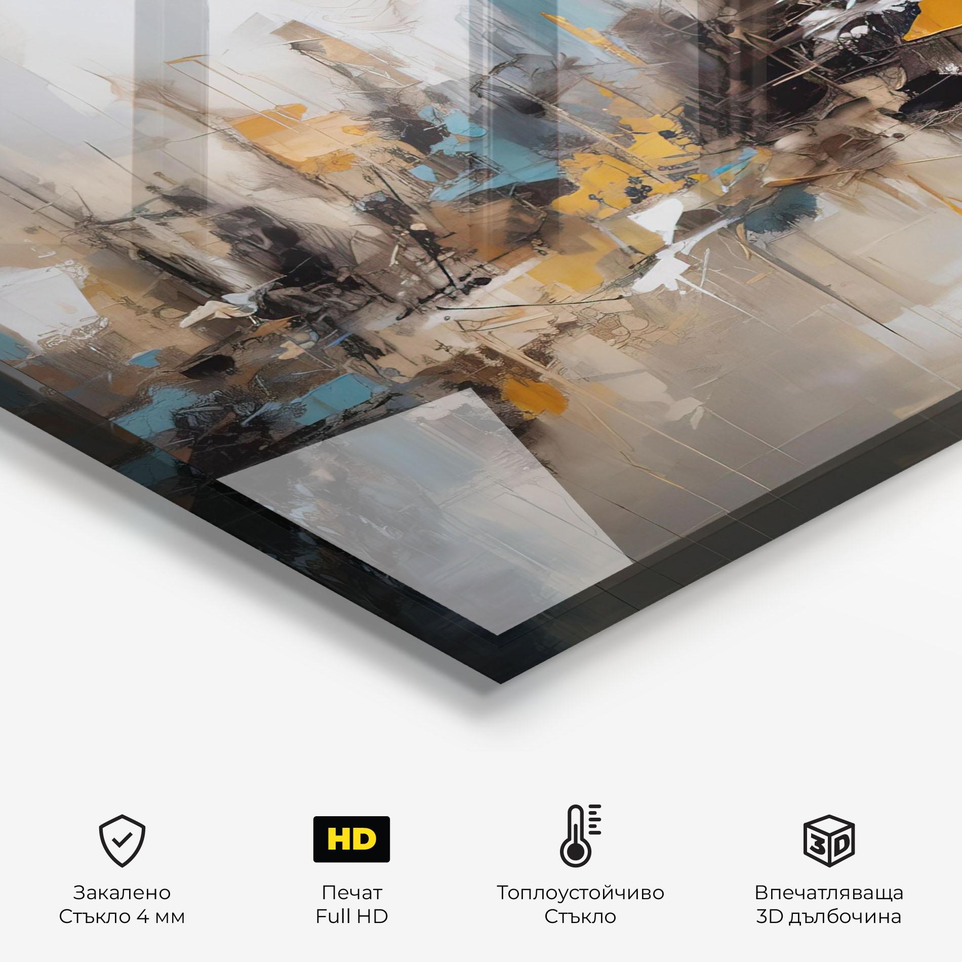 Стъклен панел за кухня Abstract Los Angeles mockup 2