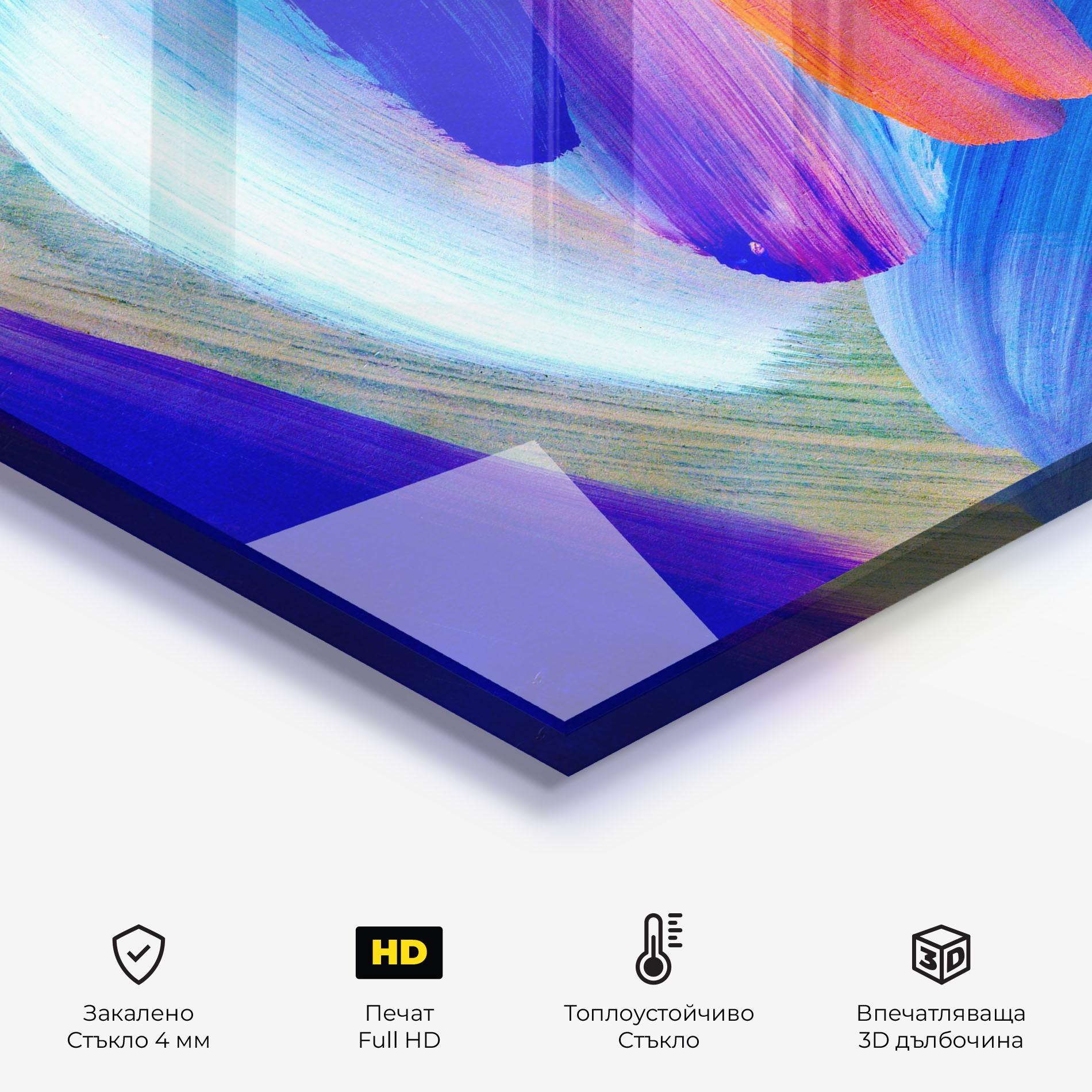 Стъклен панел за кухня Colorful Abstract mockup 2