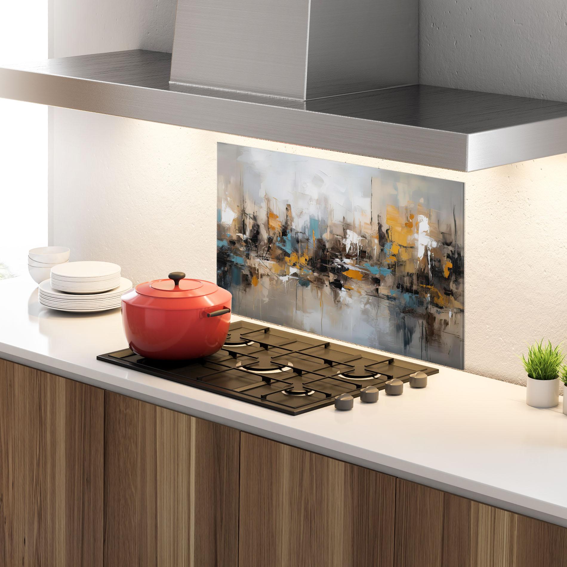 Стъклен панел за кухня Abstract Los Angeles mockup 4