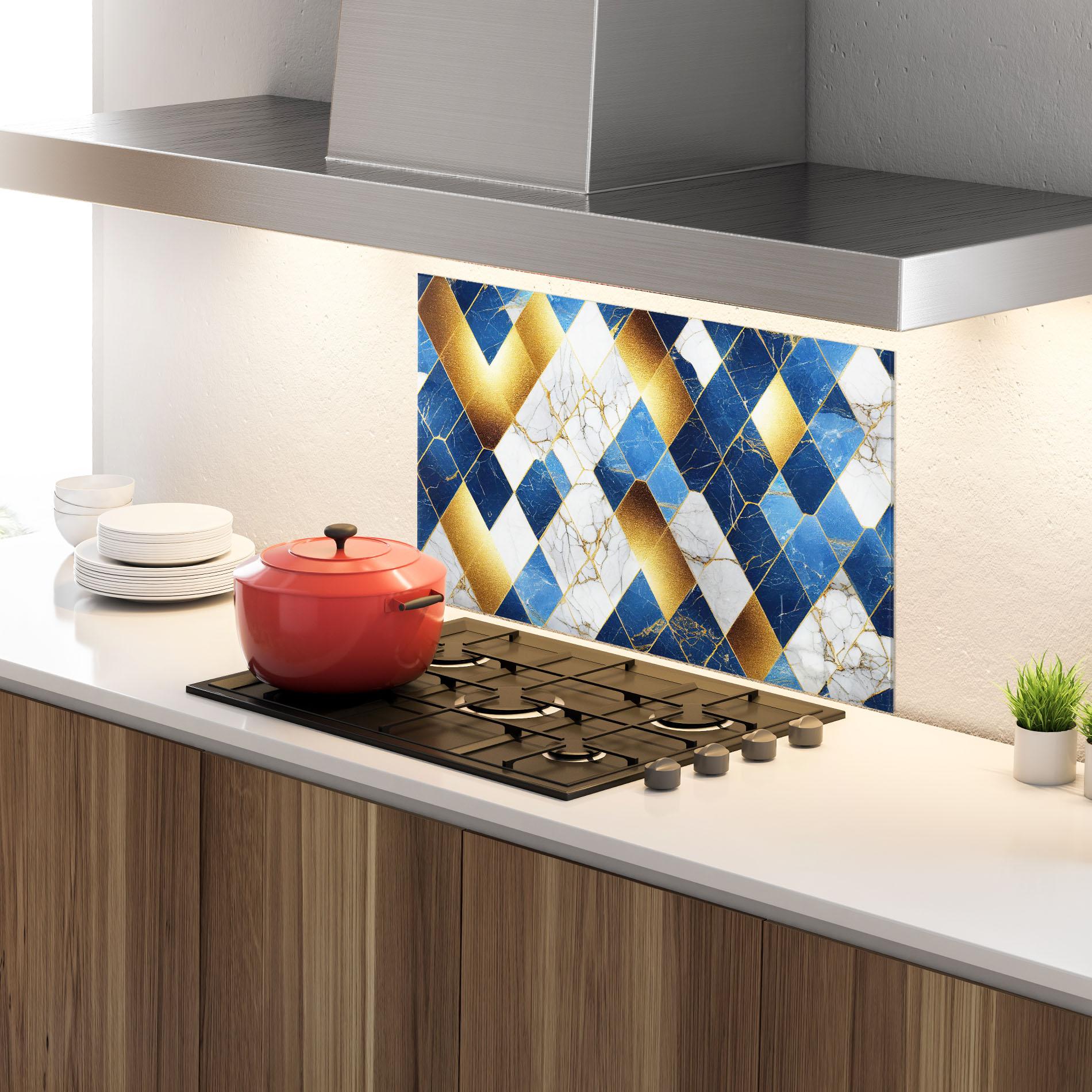 Стъклен панел за кухня Abstract Stone Texture mockup 4