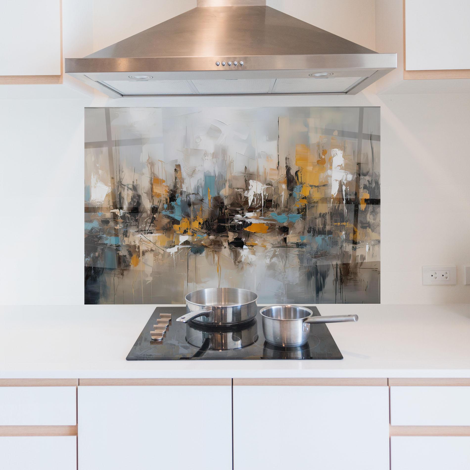 Стъклен панел за кухня Abstract Los Angeles mockup 5