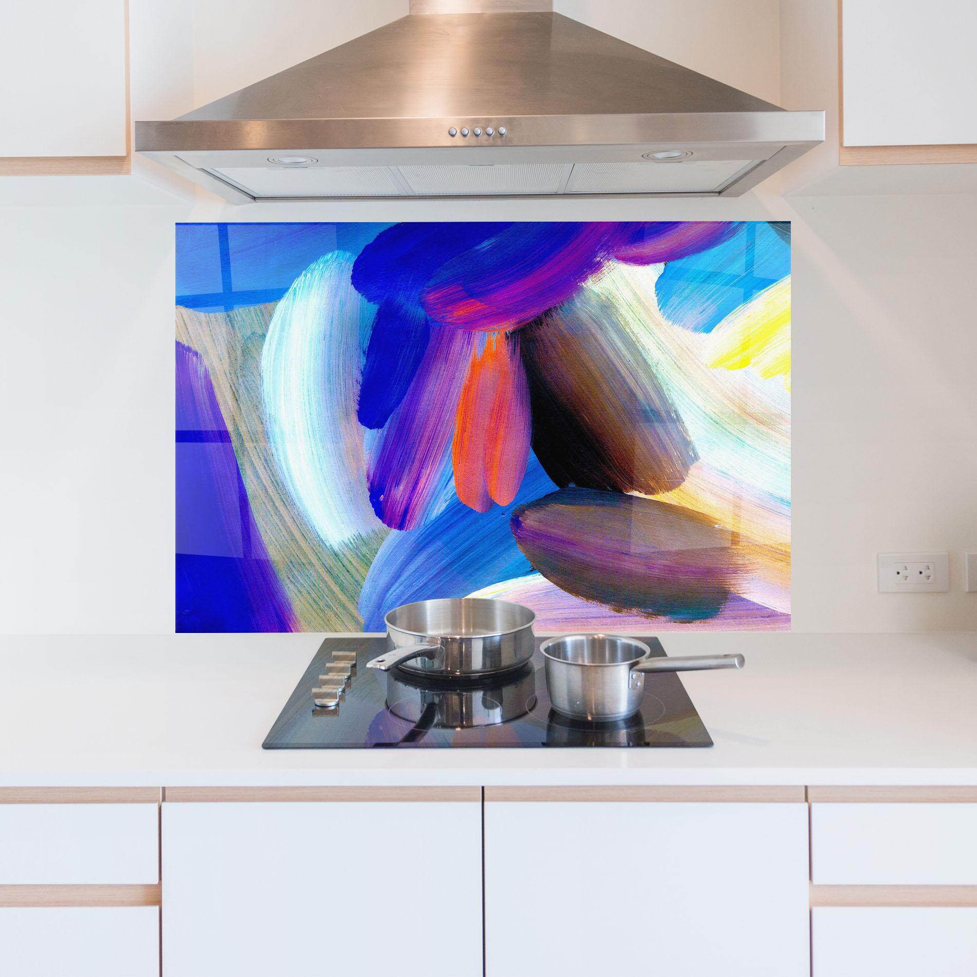 Стъклен панел за кухня Colorful Abstract mockup 5