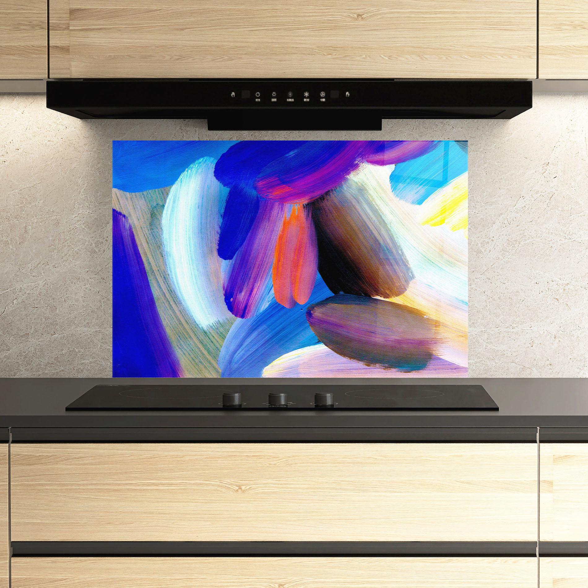 Стъклен панел за кухня Colorful Abstract mockup 3