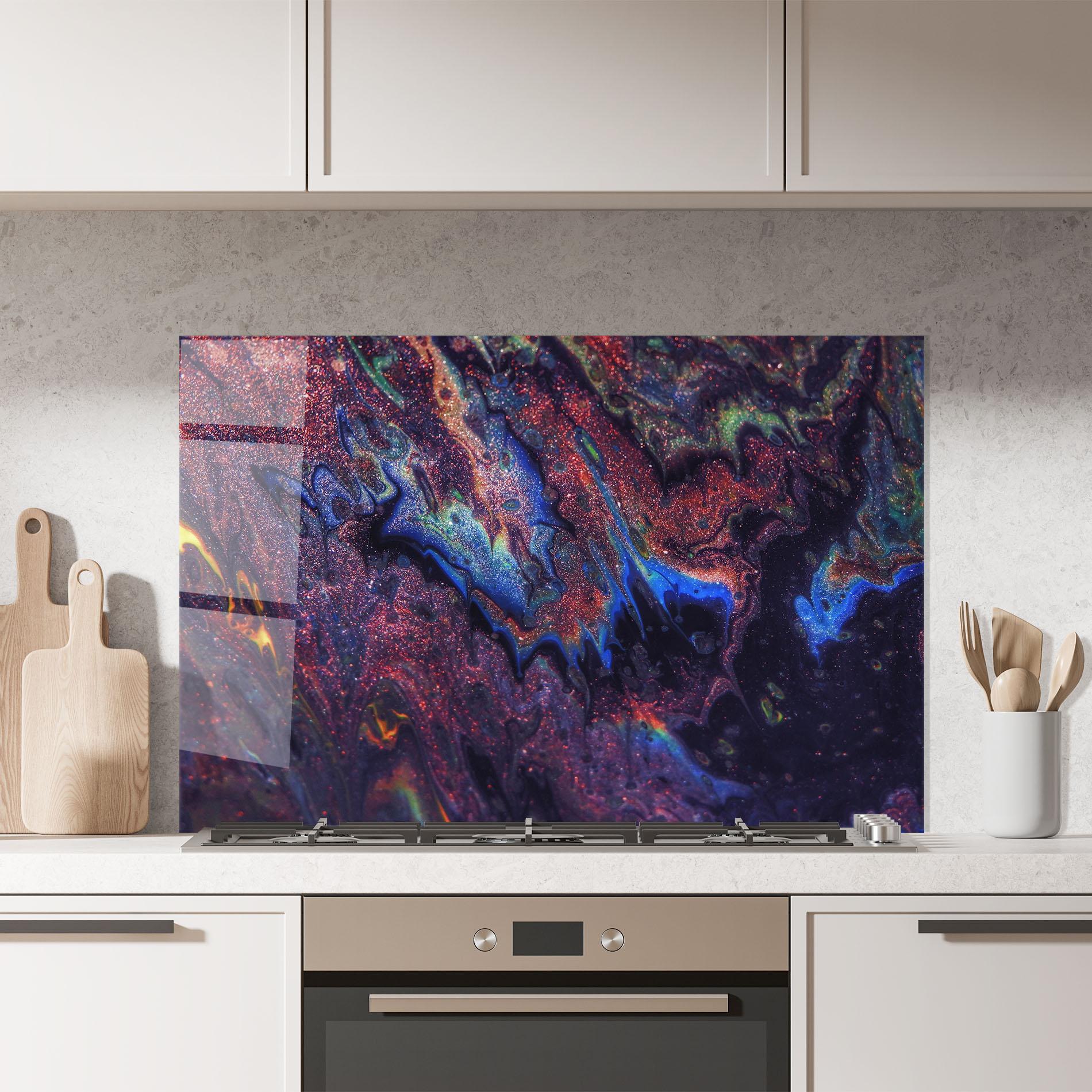 Стъклен панел за кухня Abstract Shadows mockup 7