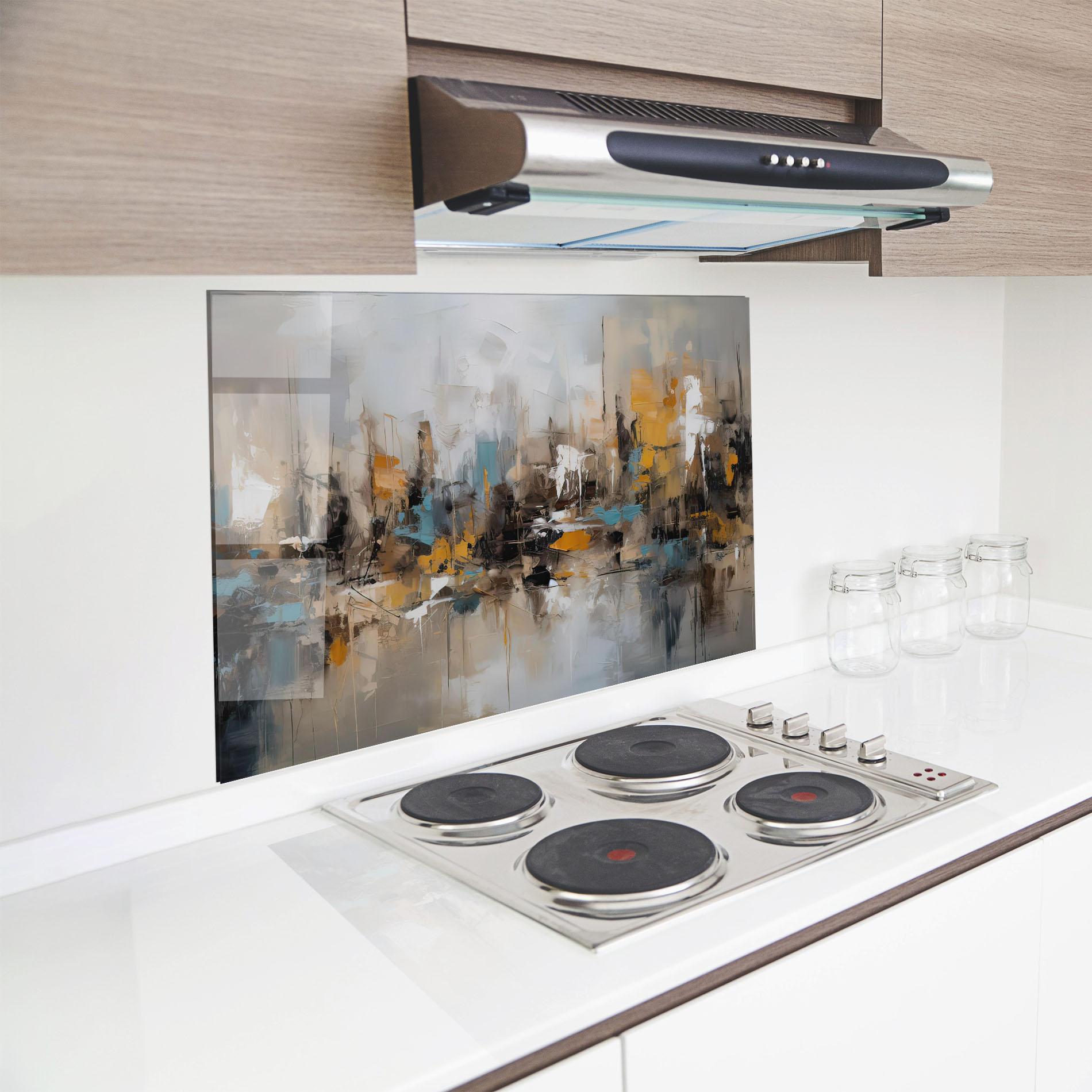 Стъклен панел за кухня Abstract Los Angeles mockup 8