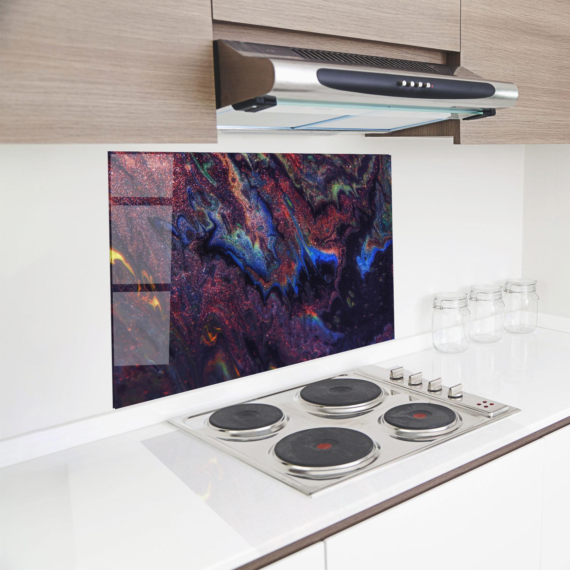 Стъклен панел за кухня Abstract Shadows mockup 8