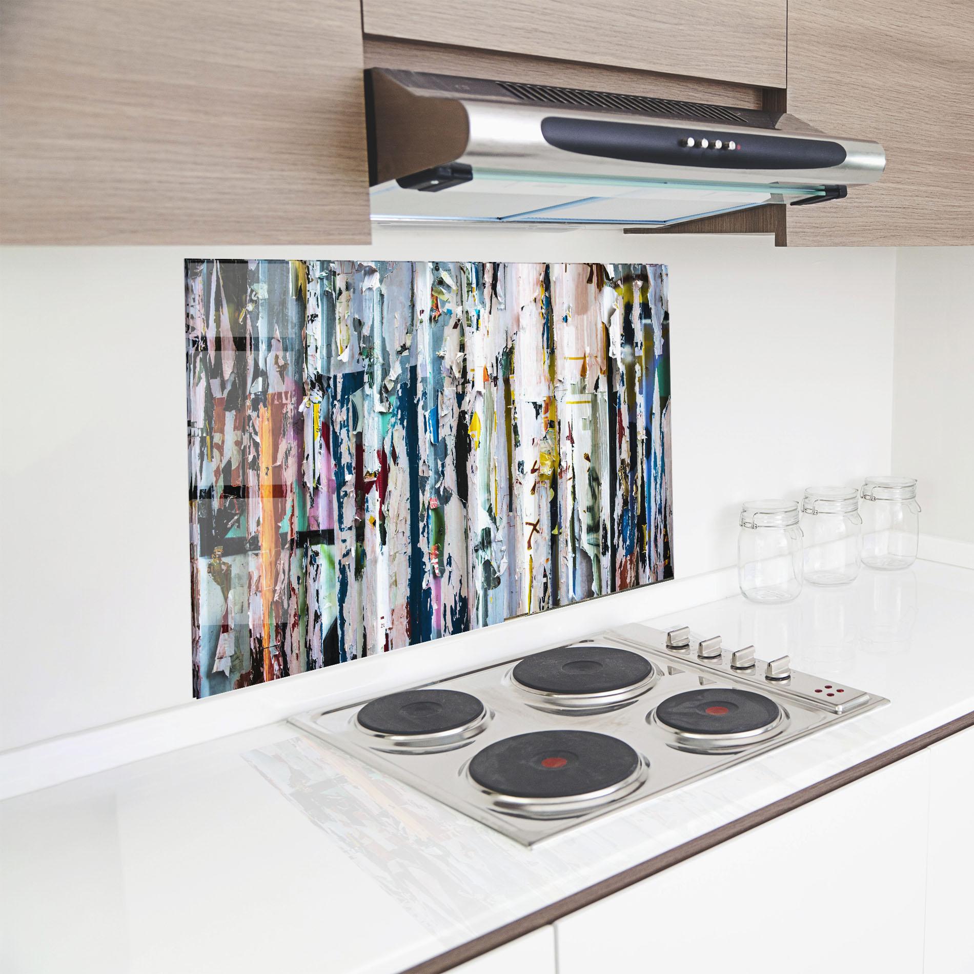 Стъклен панел за кухня Abstract Torn Paper mockup 8